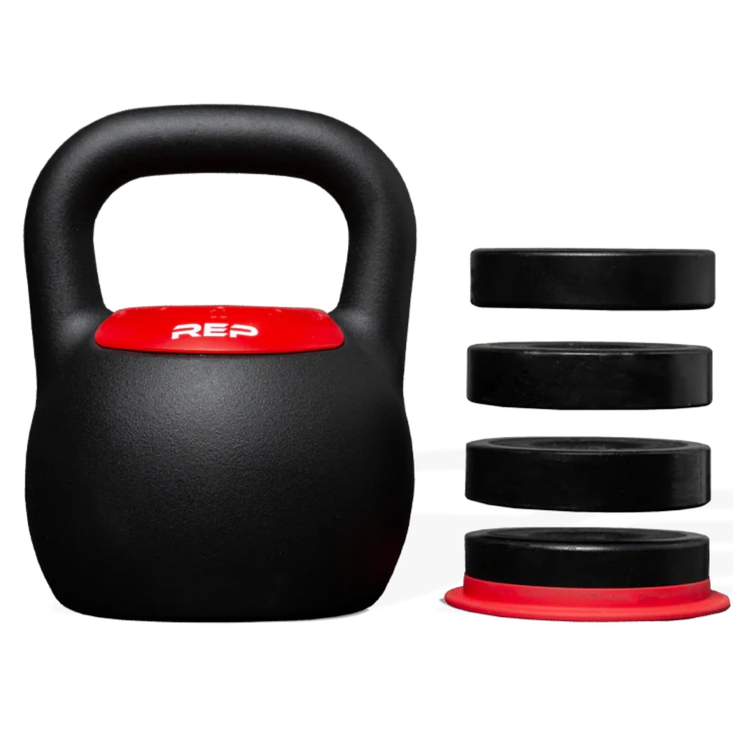 Rep Fitness Adjustable Kettlebell | 40 lb | Weight Set for Home Gym | Strength Training Equipment for Men & Women | Compact Steel Bell with Ergonomic Handle