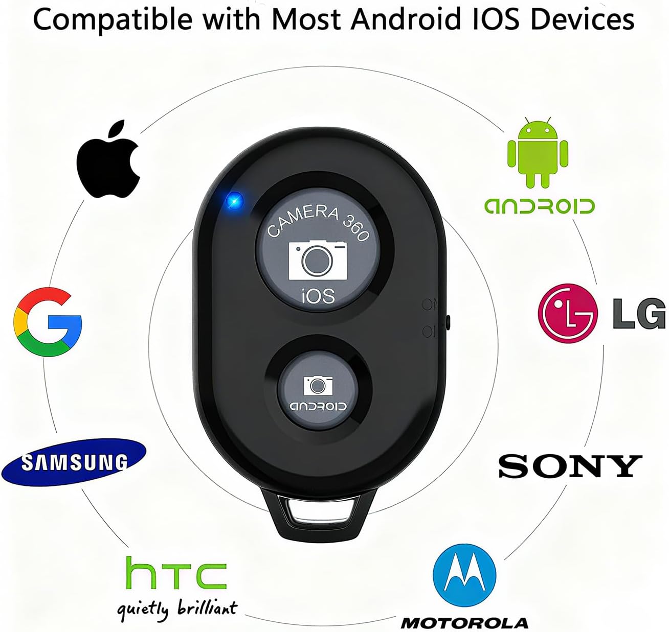 EszkozTA Cellphone Remote Shutter for Smartphones and Tablets, AOQIYUE Wireless Camera Remote Control Compatible