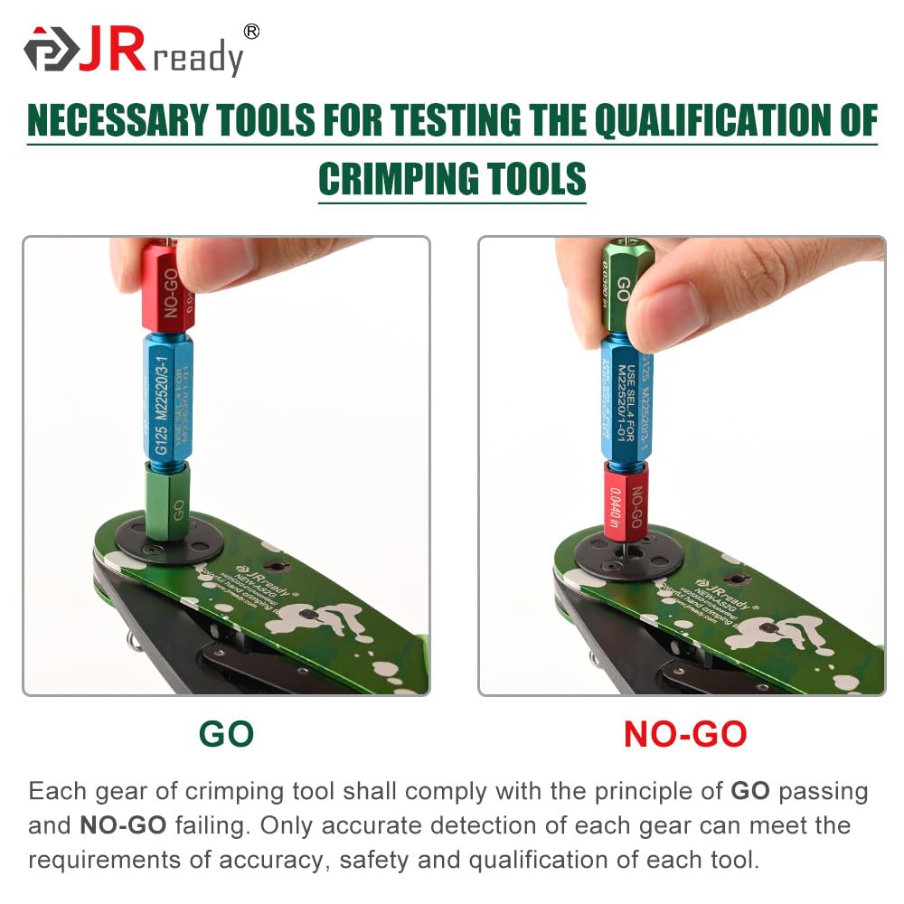 JRready ST2060-AS2G M22520 2 01 Indent Crimper Kit NEW-AS2G 615717 Aviation Crimp Tool and 7 Positioner and G125 Gauge for Solid Barrel Contact of Miniature Connector in Electronic Systems 20 32awg