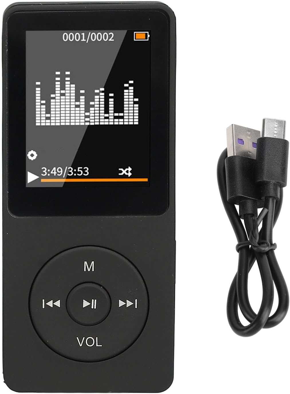 Diyeeni MP3 1.8in MP4 MP3 350mAh 64GB Bluetooth Player, Compact Music Player with Screen, Built in Speaker, Players