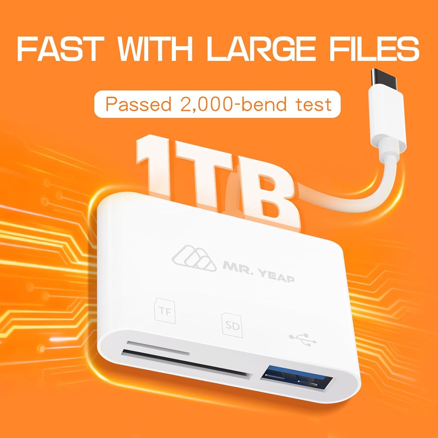 Mr.Yeap 3.0, 15/16 3 1 USB SD Card Reader USB C Card Reader for iPhone iPad MacBook Windows Android, in TF & SD Card
