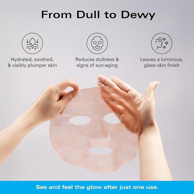 Korean Sheet Mask ??Anti Aging Face Mask with NR, Antioxidants & Hydrating Serum ??Moisturizing Face Masks Skincare Korean for Glass Skin, Radiance & Sun-Damaged Skin - 5 Mask Count