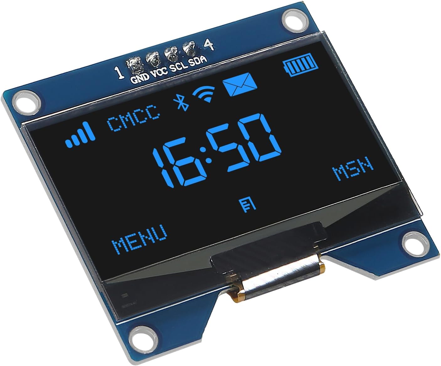 JUZITAO 2PCS 1.54 Inch I2C 12864 128x64 SSD1309 I2C OLED IIC Display Module Pixel Driver Serial Interface Display Board