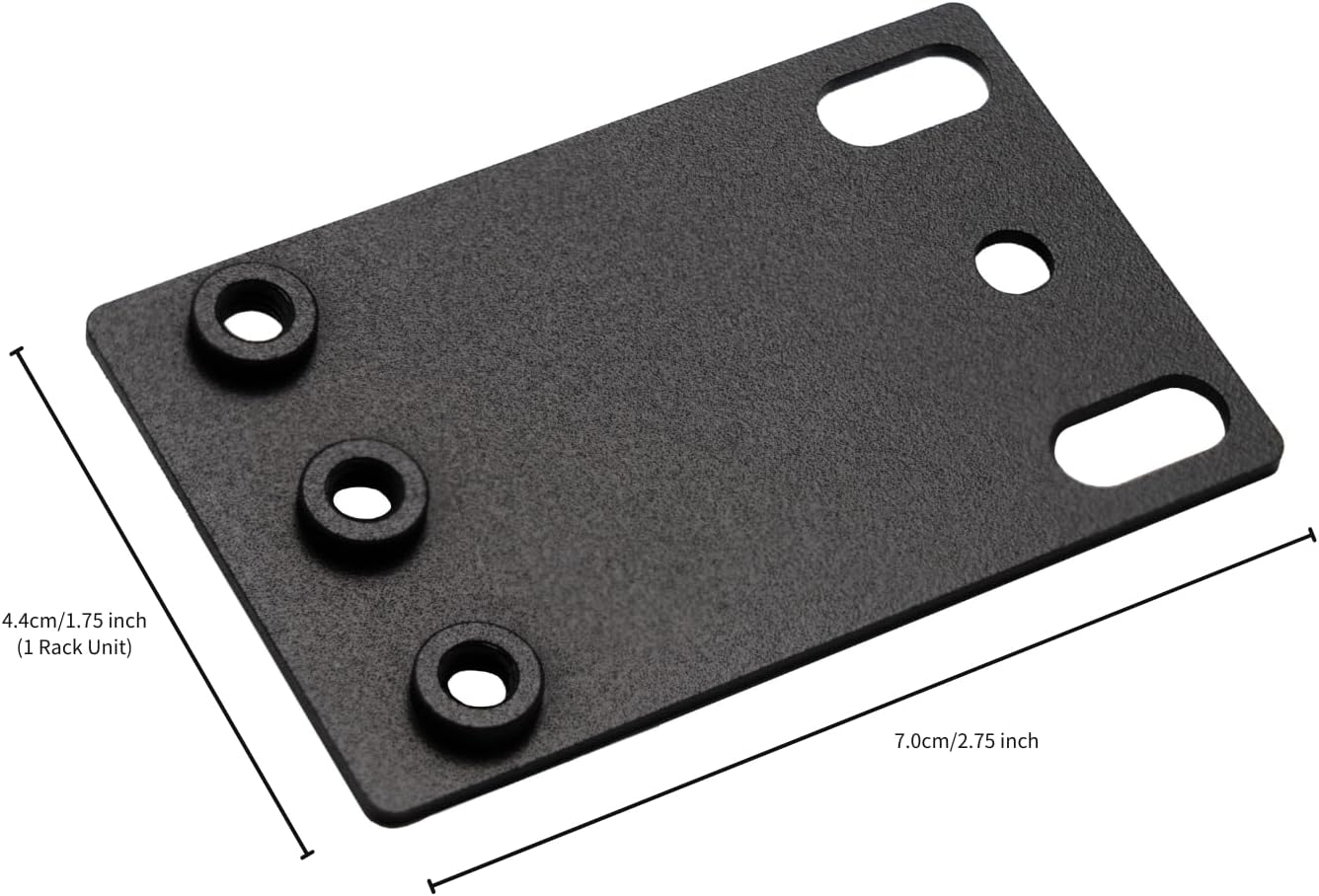 Generic 1U 23 19 Inch 2mm LiyaTech to Server Rack Adapter Reducer, ETSI Telecom Rack to Standard Rackmount Converter