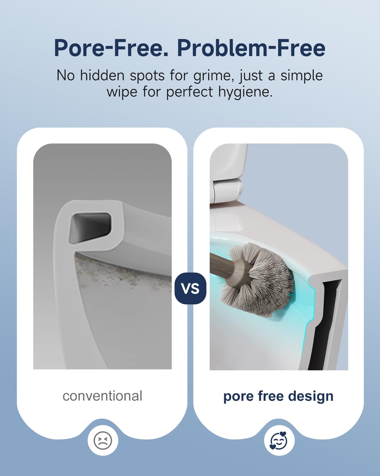HOROW HR-T30 Non-Electric Bidet Toilet, Tankless Toilet with ADA Chair Height, 1.0GPF and Powerful Flush, Skirted One Piece Toilet for Bathroom, 12" Rough in