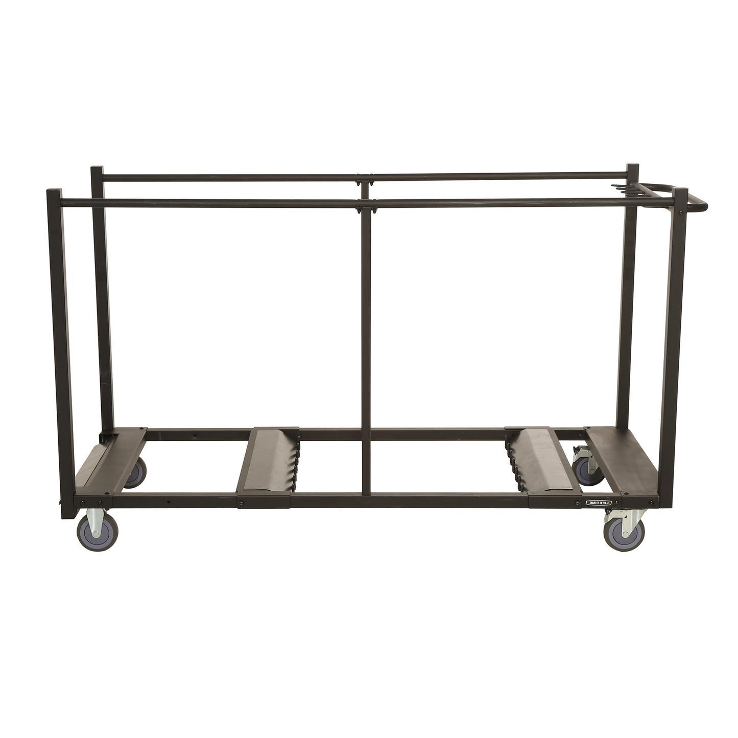 LIFETIME 80193 Sand Finish Table Cart with Heavy Duty Steel, Black