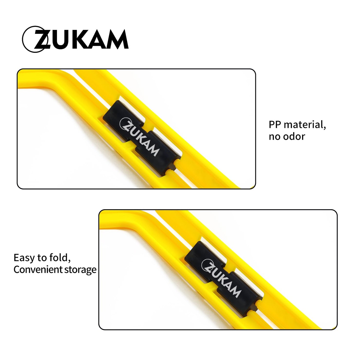 ZUKAM Hex Agility Rings for Speed Training & Agility Footwork Training Speed Hurdles Ladder (6 Ring)