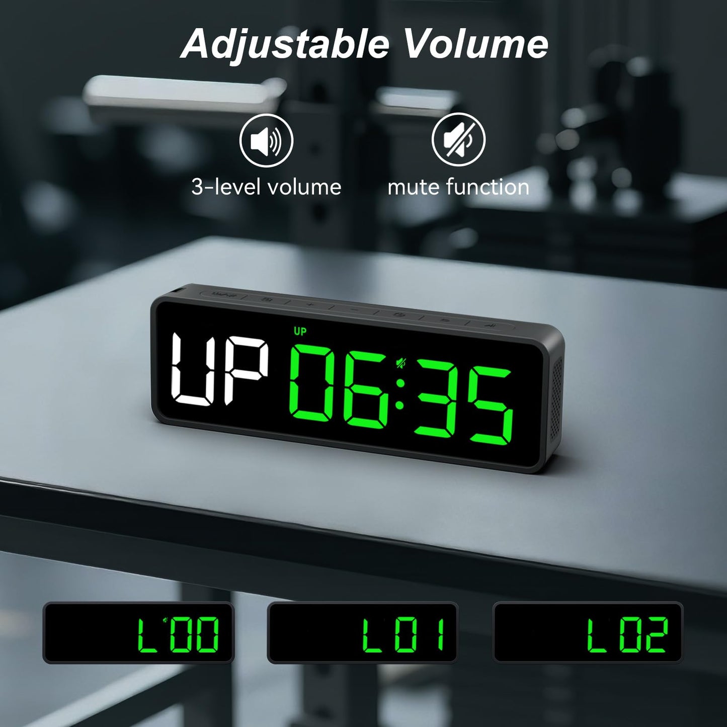 Acedeck Portable Gym Timer Clock: Fitness Digital Clock with Strong Magnet - Remote Control for Fitness Enthusiasts - Powerful Battery for Home Gym Garage Boxing Green