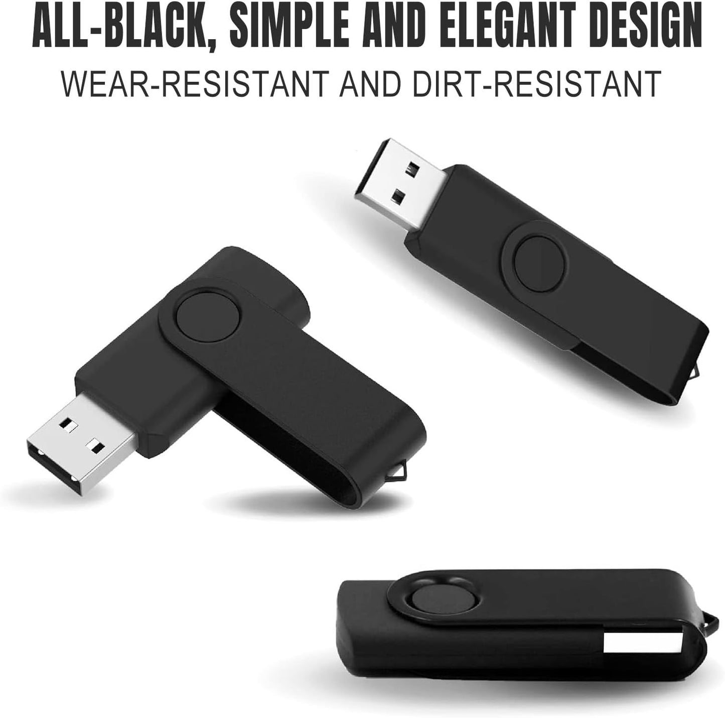 FEWINA 2GB 20 Pack USB2.0 Pack 20PCS 2GB Flash Drive Bulk USB USB Drives Thumb Drive Bulk Swivel Memory Stick Zip Drive