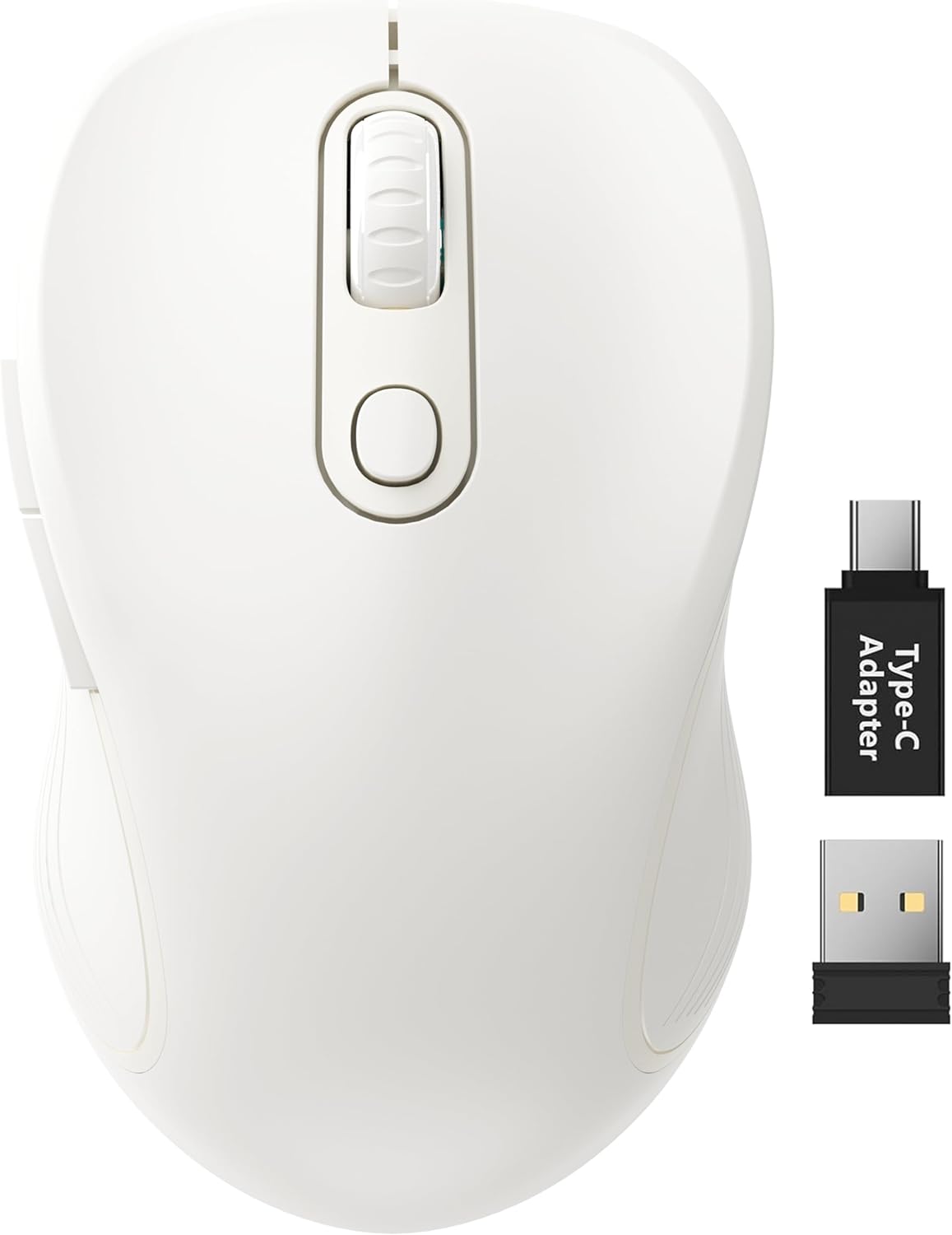 Trueque 2.4GHz 3 6 M01 Wireless Mouse for Laptop, Ergonomic Computer Mouse with Back & Forward Buttons, Adjustable DPI
