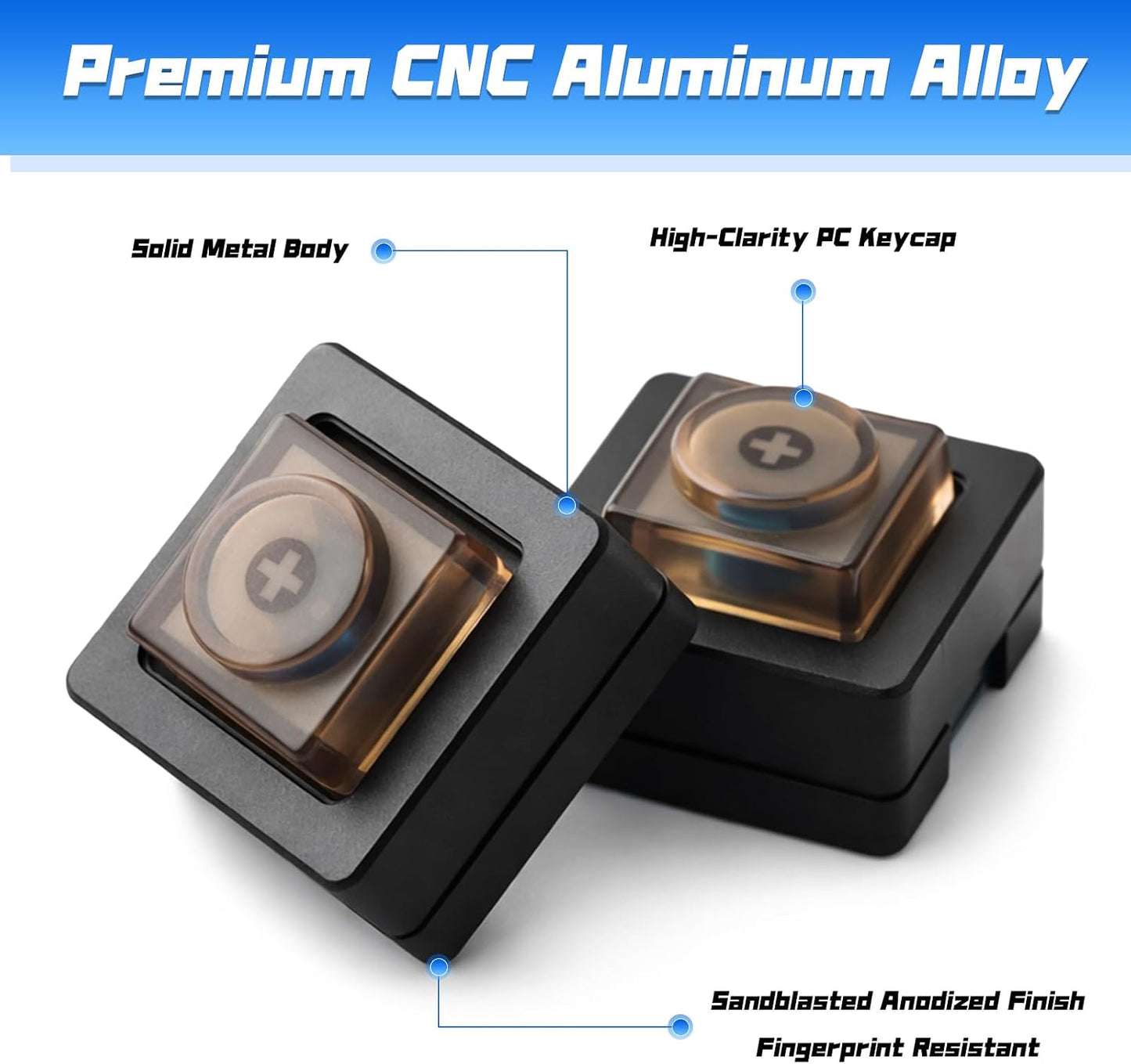 DPVPER 2M Aluminum PC Power Button, External Computer Power Button, PC Power Switch with Cable and Magnet for Desktop