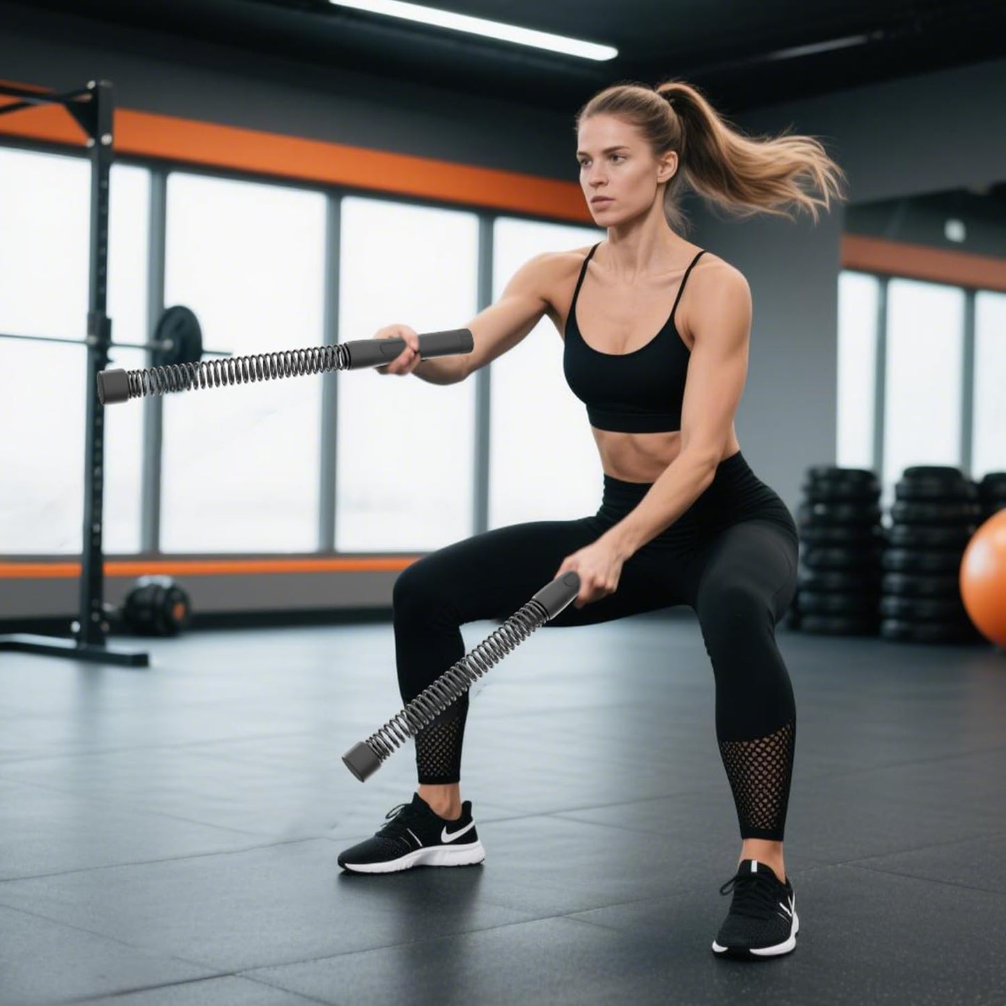 ELLAVA Cordless Ropeless Battle Ropes for Home Gym – Portable Weighted Workout Rope for HIIT, Cardio & Strength Training, Low-Impact Full Body Exercise Equipment for Men & Women