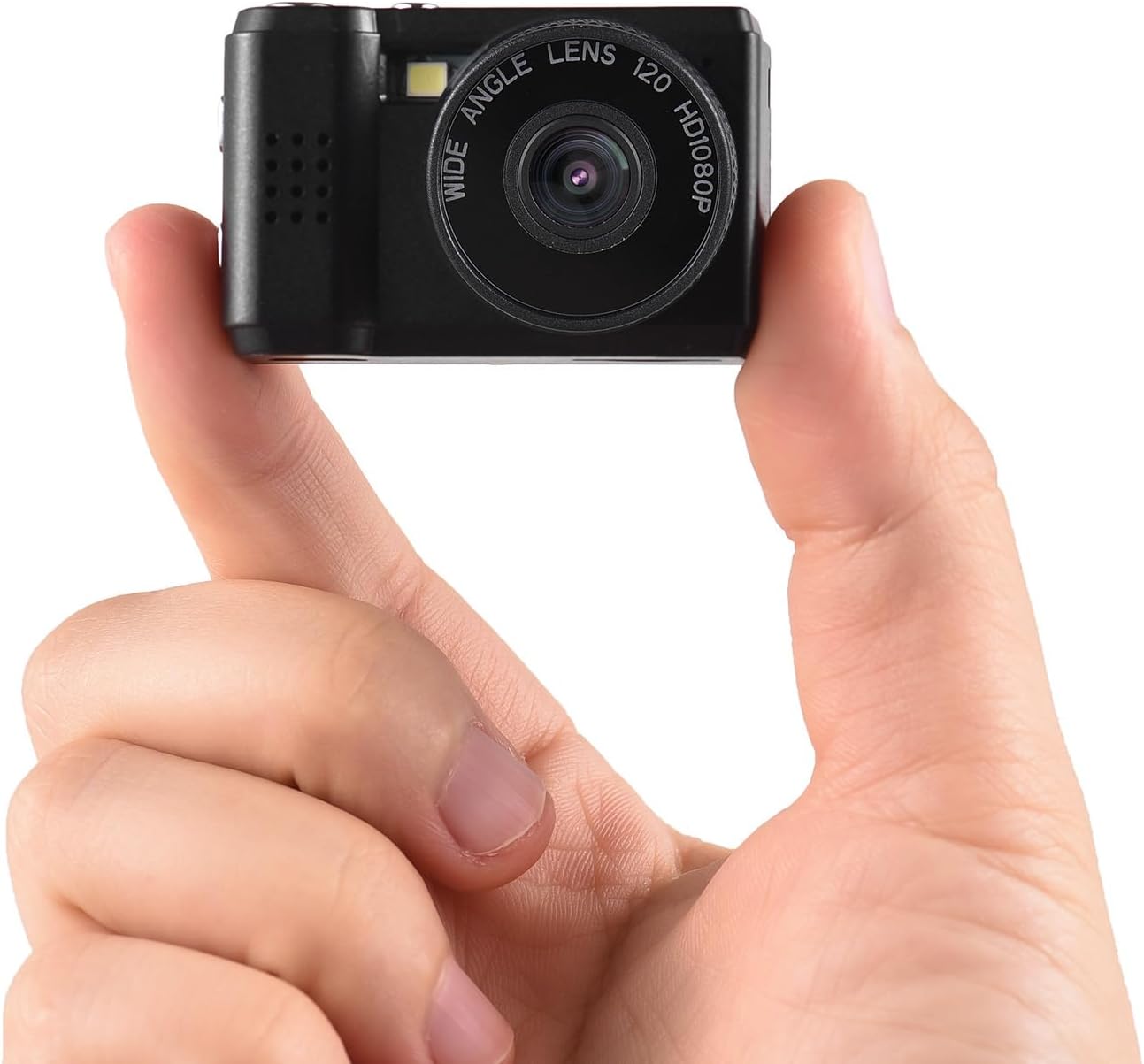 Andoer 1080P Mini Digital Video Camera Camcorder Built-in Battery with LCD Screen Flash for Photo Video, Black