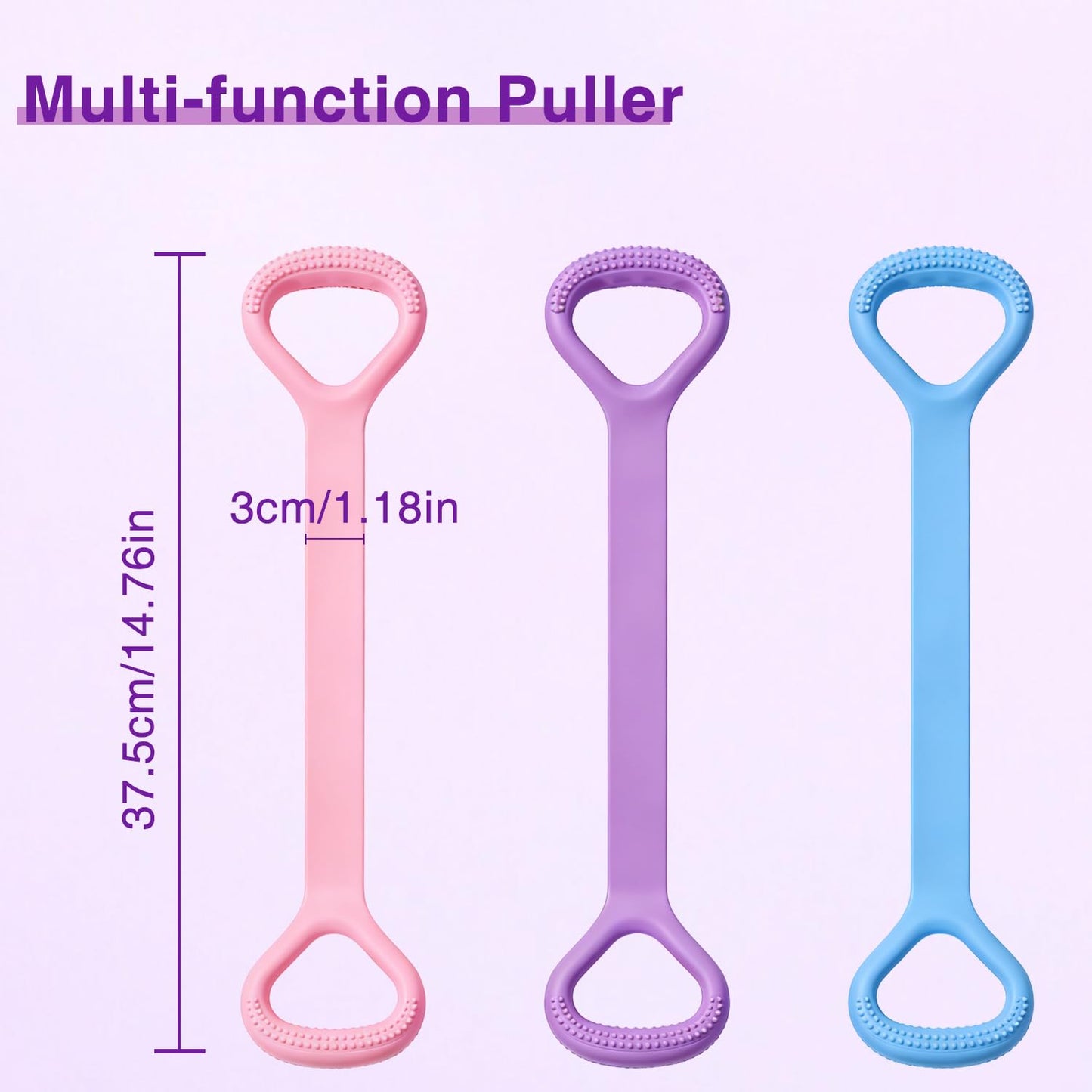Figure 8 Resistance Band, 3pc Arm Back Shoulder Exercise Bands, Elastic Rope Stretch Fitness Band for Chest Expander, Yoga, Gym Fitness Pulling Rope