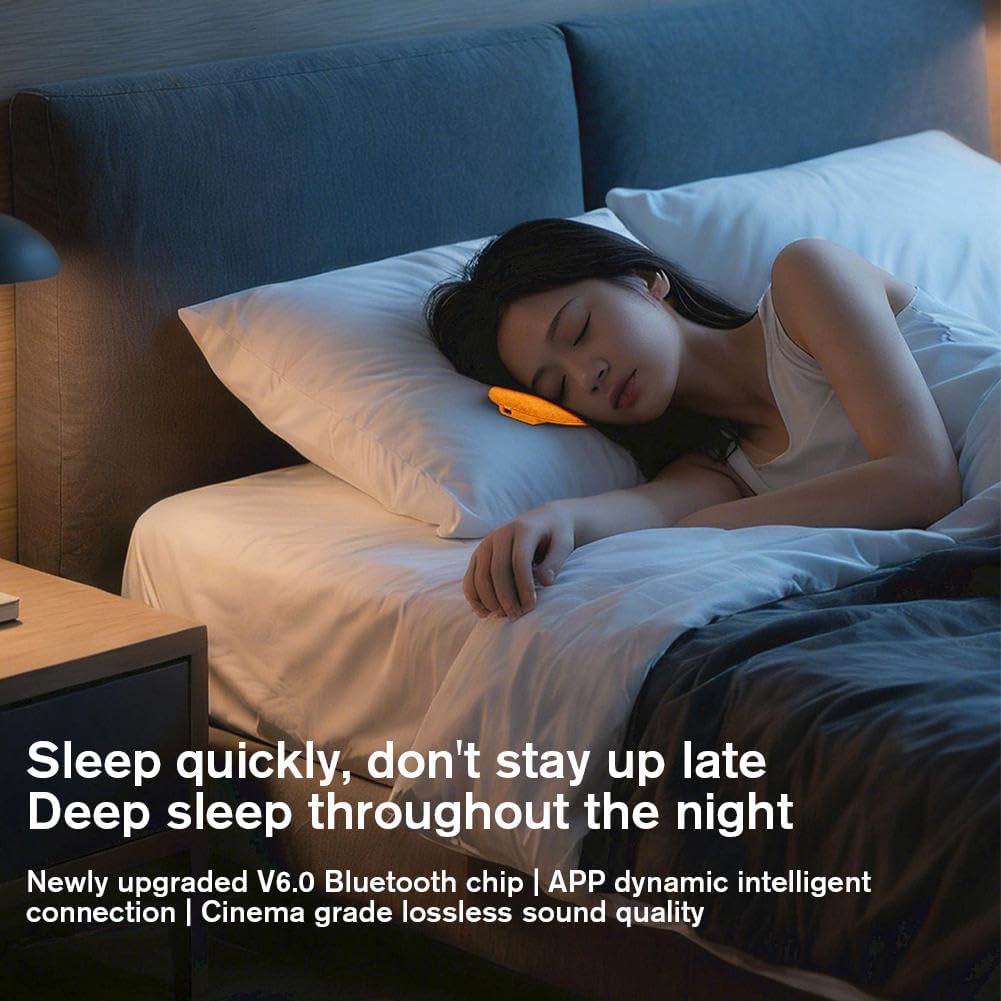 Generic 1 Sleeping Speaker Under Pillow, Portable Pillow Speaker with White Noise Timer, Sleep Headphones for Deep
