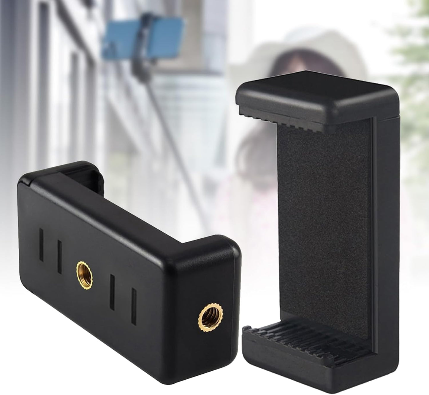 EPIPHQNY Cellphone Tripod Mount Adapter Phone Holder Clip Connectors Head Used for Monopod Selfie Stick Travel Tripod