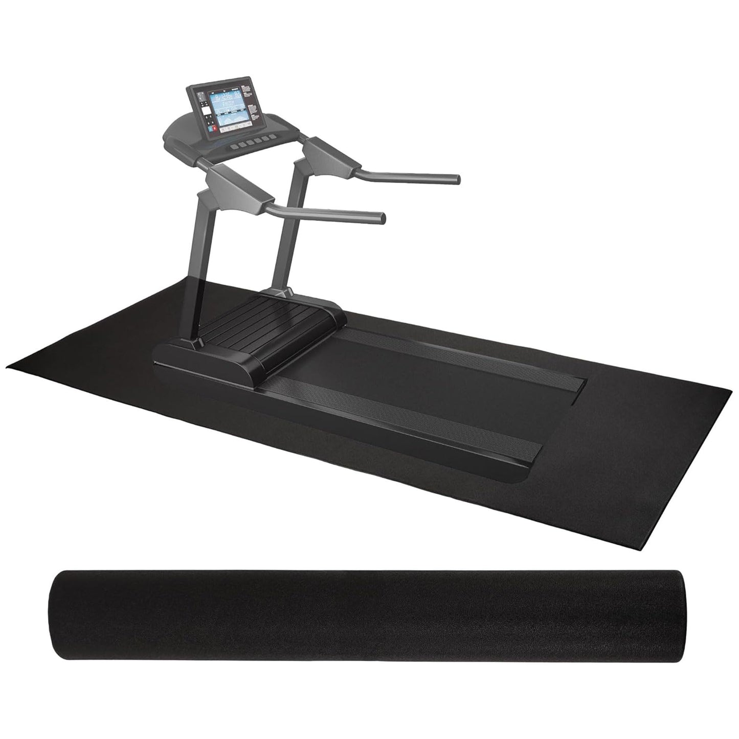 BalanceFrom High-Density Gym Equipment Floor Mat, 1/4-Inch Thick PVC – Non-Slip Flooring for Treadmill, Stationary Bike, Elliptical Trainer, Weight Bench, and Heavy Exercise Machines