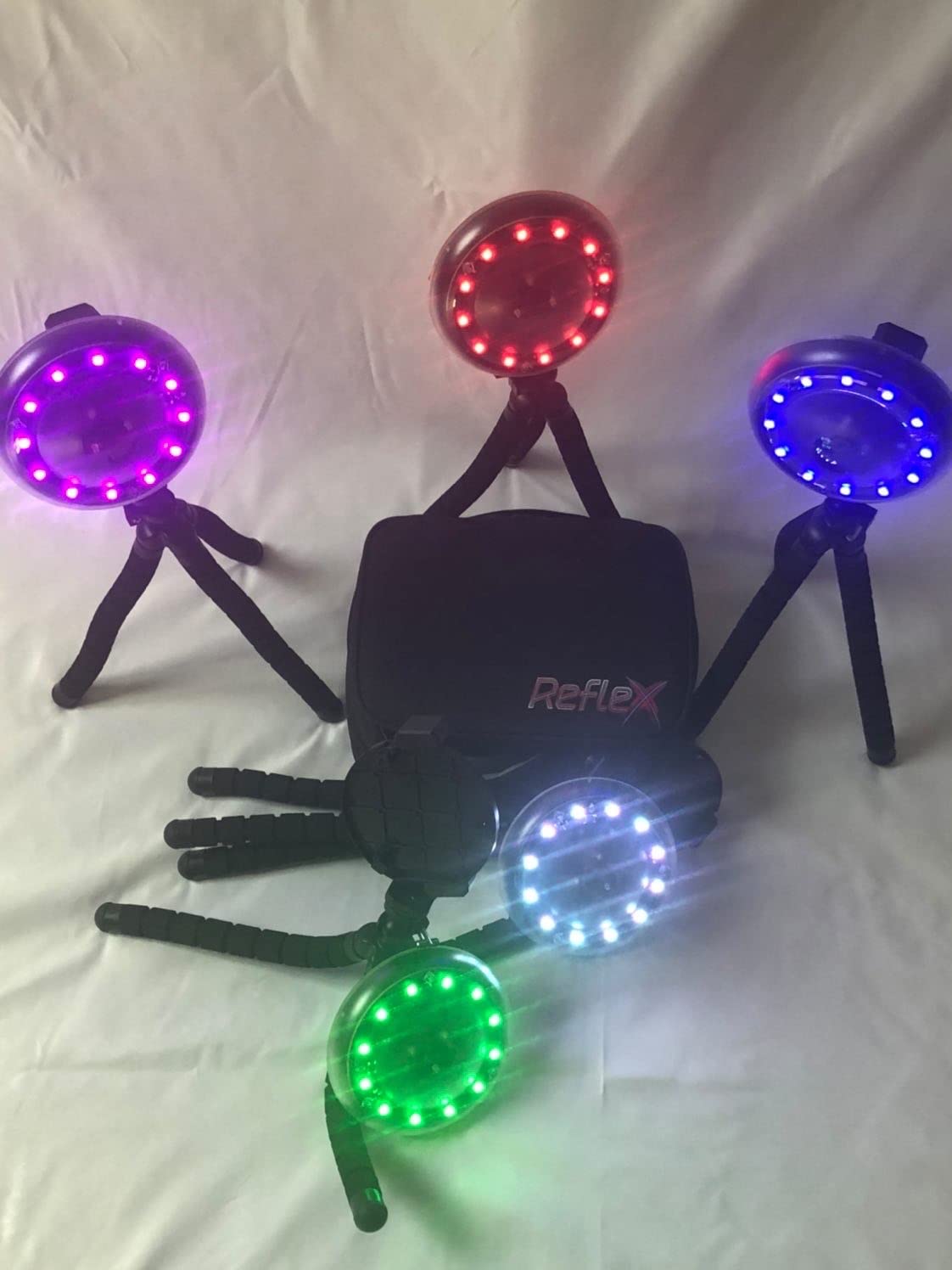 Reflexx RLT 2.1 w Gripster Tripod Reaction Training Lights – Improve Reaction Time, Coordination & Focus – Adjustable Speed, Brightness & Sound Control – for Fitness, Rehab, Seniors & Athletes