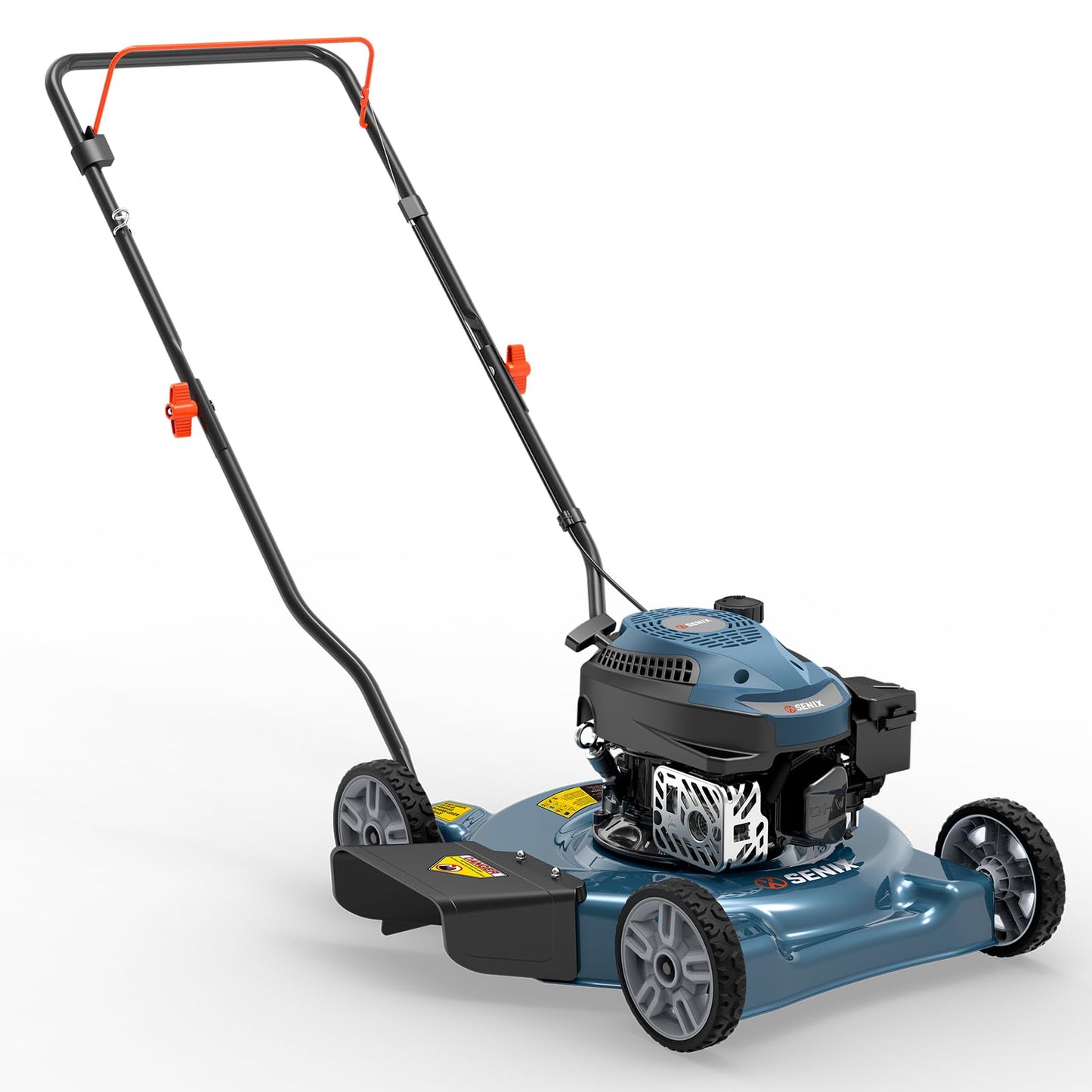 SENIX Lawn Mower, 20" 144 cc Push Mower Gas, 4-Cycle Engine Walk-Behind Push Lawn Mowers, 3 Position Height Adjustment for 1/4 Acre Small Yard Garden, cortadora de pasto