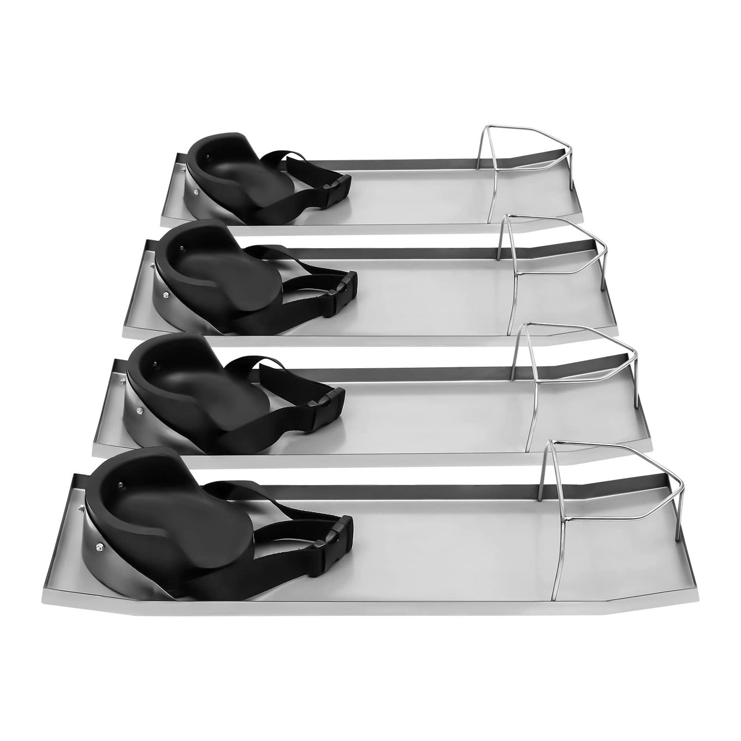Gdrasuya10 2 Pairs Concrete Knee Boards 28'' x 8'' Slider Knee Boards Stainless Steel Kneedboards Cement Pair Moving Sliders w/Concrete Knee Pad & Board Strap (28"x8"/2Pcs)