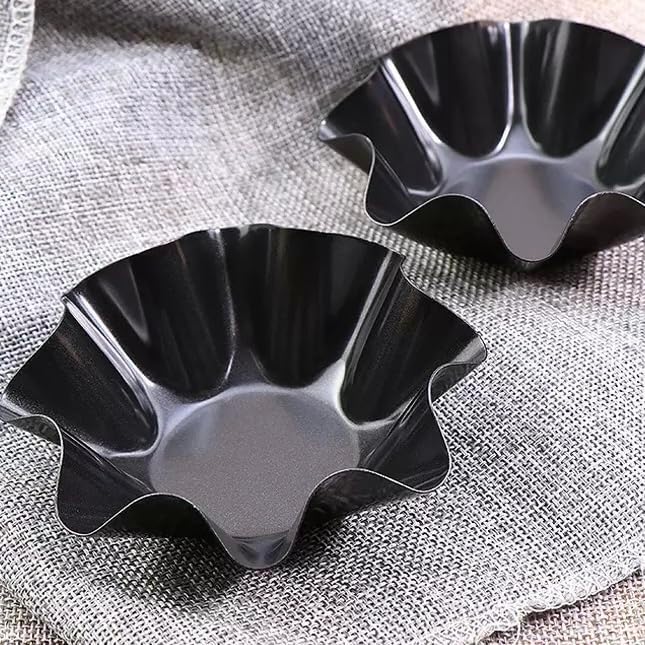 Skiennix Non-Stick Baking Bowls - Carbon Steel Tortilla Bowl Maker for Kitchen | Black Salad Bowl Pans