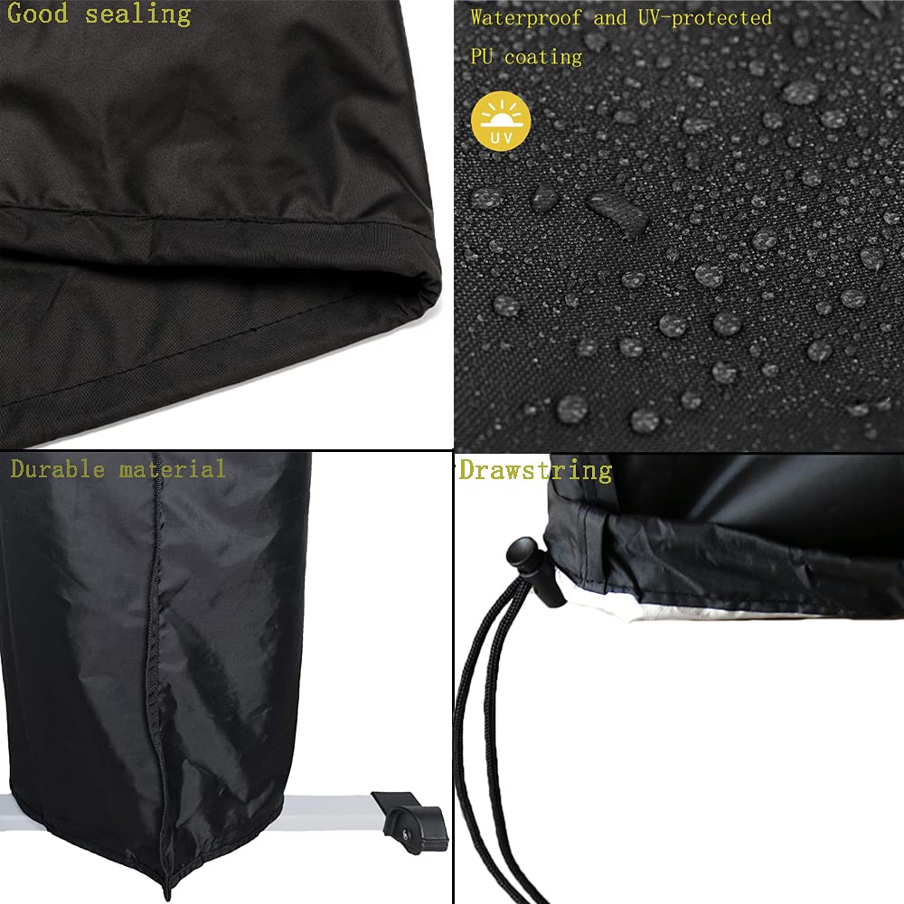 J&C Rowing Machine Cover, 420D Heavy Duty Fitness Equipment Protective Cover, Dust Cover fot Folding Water Rowing Machine 300lb Weight Capacity Concept 2 Rowing Machine Waterproof 95x24x40inch (Black)
