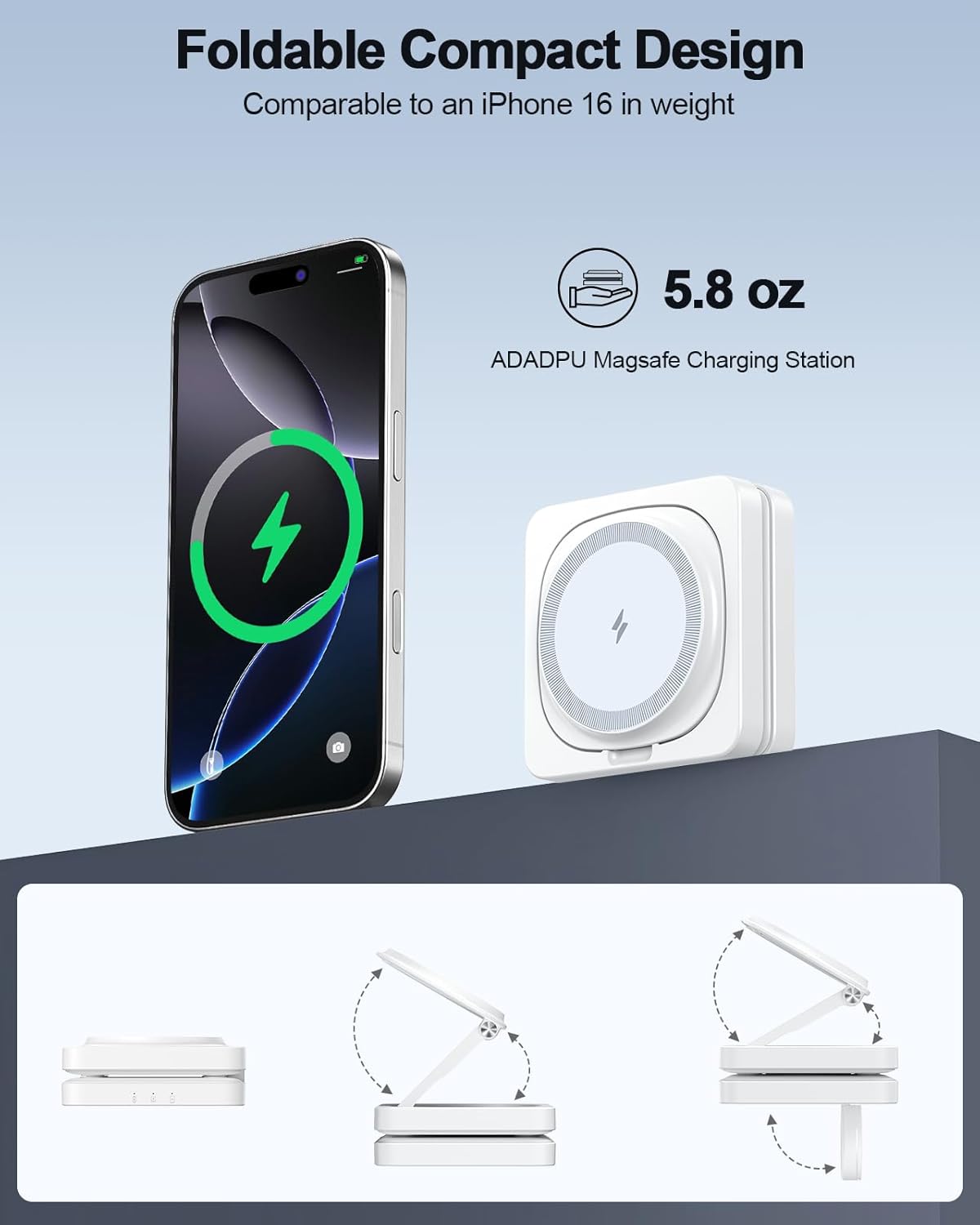 ADADPU 2026 3 1 17 16 15 14 13 12 Magnetic Wireless Charging Station - in Foldable Charger Stand for Multiple Apple
