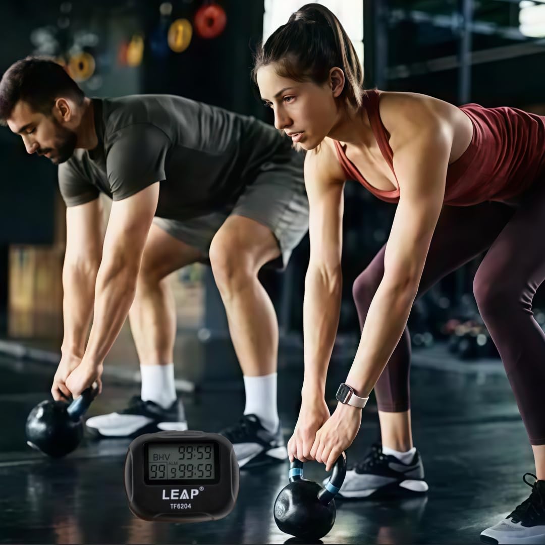 Biscount LCD Digital Large Display Alarm Interval Timer TF6204 Trainning Running Yoga Weight Lifting Running Stopwatch Sports Timer