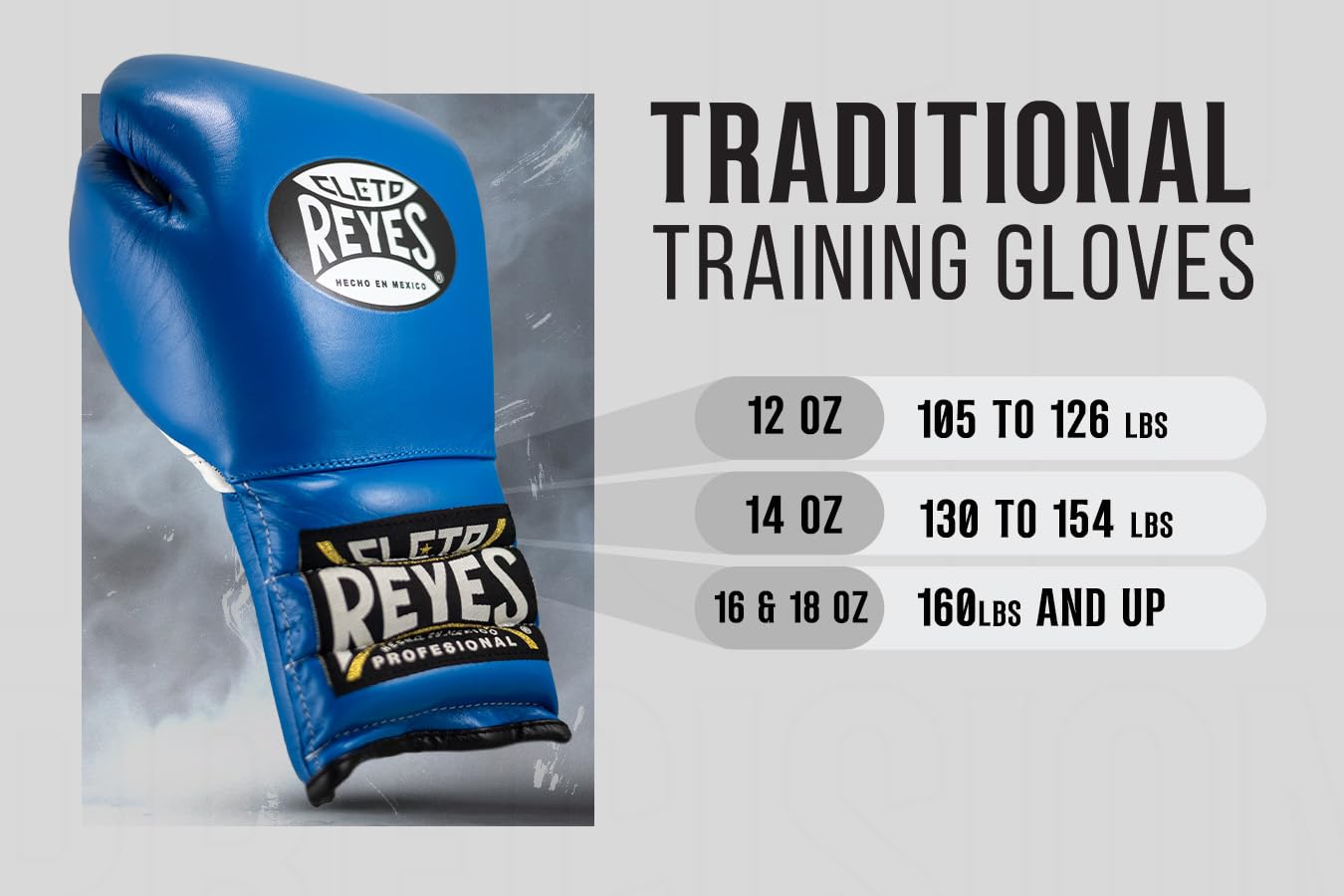 CLETO REYES Traditional Professional-Grade Boxing Gloves with Laces for Training, Sparring and Heavy Punching Bags for Men and Women, MMA, Kickboxing, Muay Thai, 12oz, Black CRE