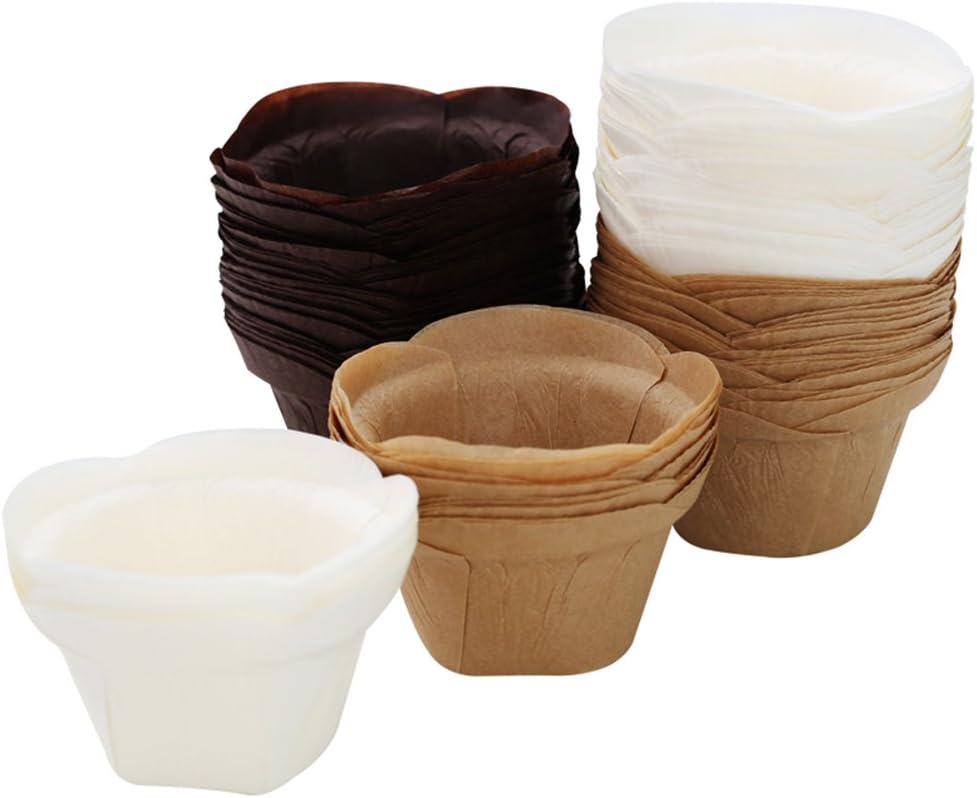 SK Cupcake Liners - Natural Baking Muffin Paper Cups for Weddings & Celebrations | 50pcs