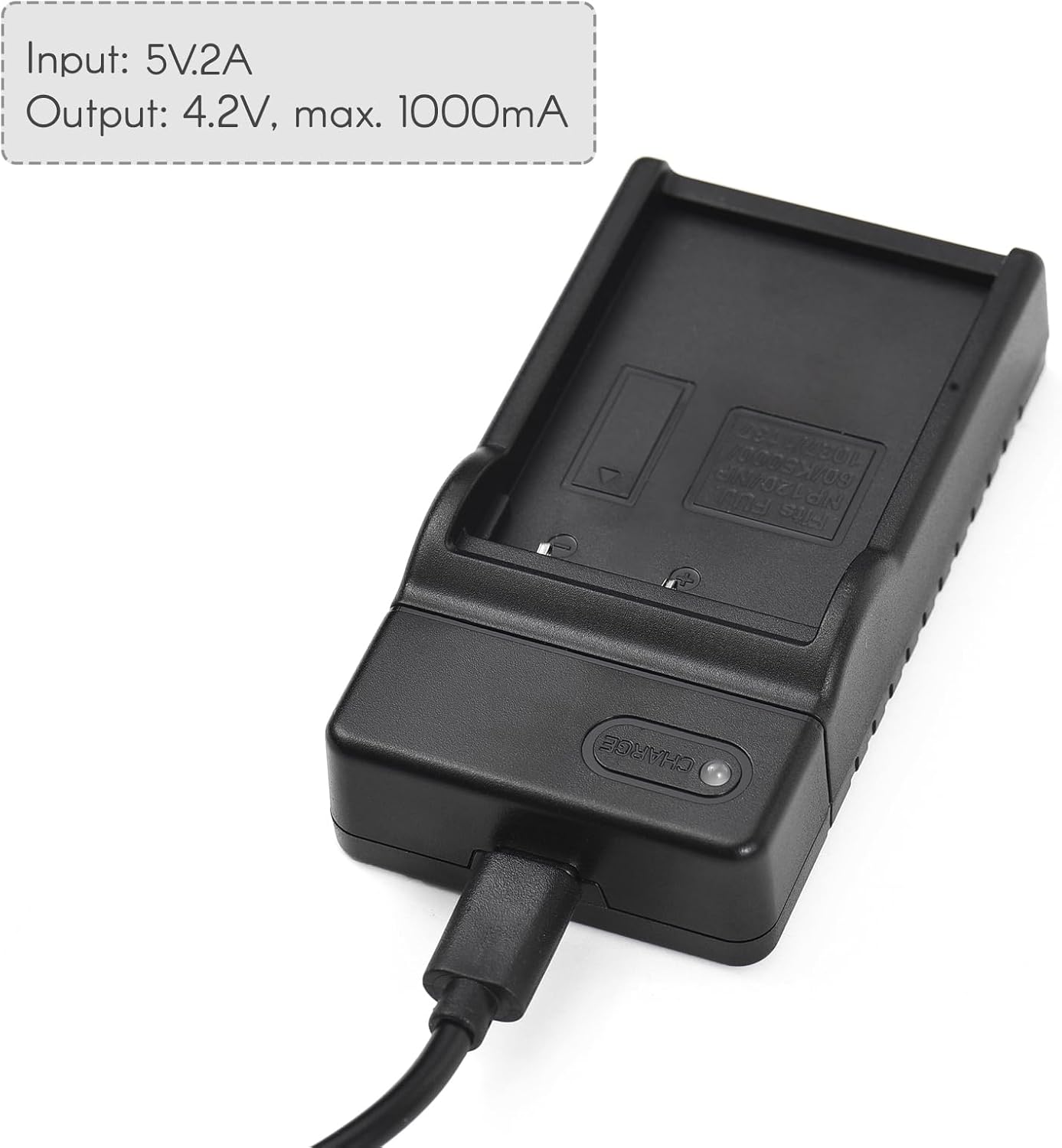 Andoer NP-120 HDR-AC3/ HDR-AC5/ HDR-AZ50/ HDR-V12/ HDR-V7 Battery Charger with LED Indicator Type-C Port & USB Cable