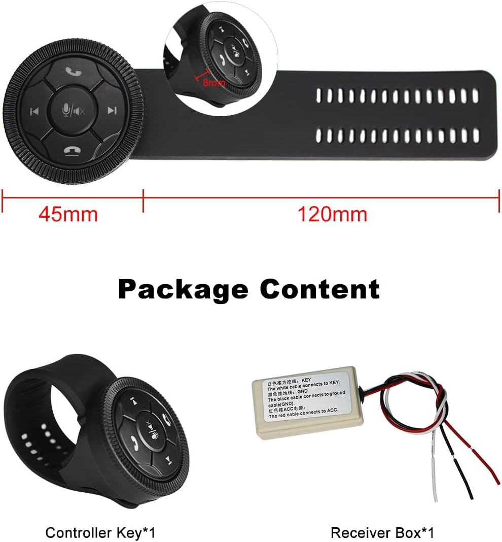 JOYING Latest Universal Steering Wheel Control Watch Band Style with Backlight Buttons for Android Car Stereo DVD