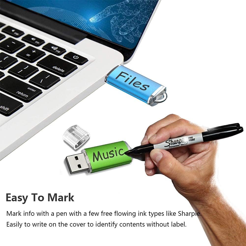 K&ZZ 32GB 5 Pack 2.0 32G USB Flash Drive Thumb Drives USB Memory Stick Gig Stick Pen Drive USB Stick Zip Drive for PC