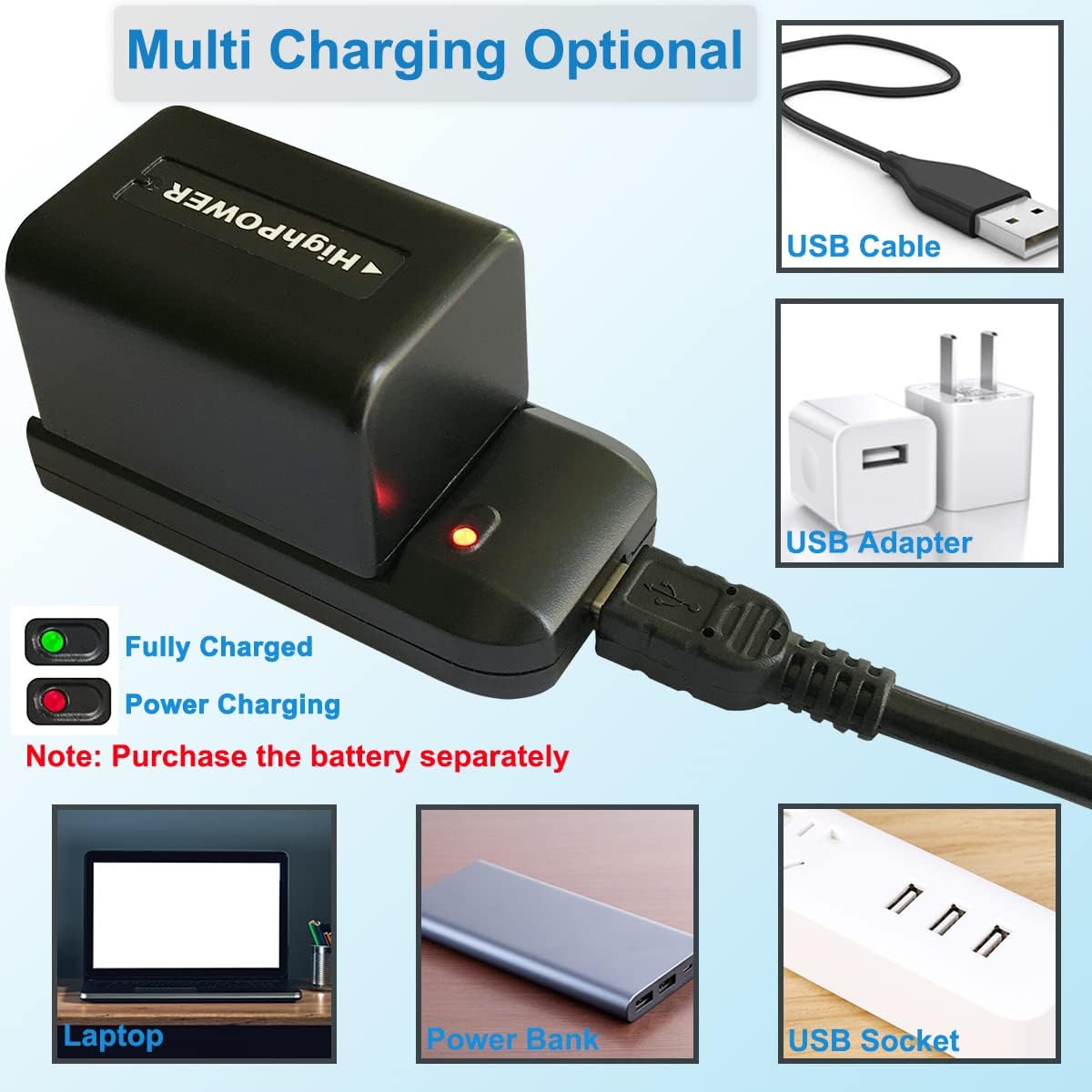 CofunKool NP-FV5 NP-FV5 3.7V 2000mAh NP-FV5 1000/1500mAh Video Camera Camcorder Battery Charger for Plus Battery