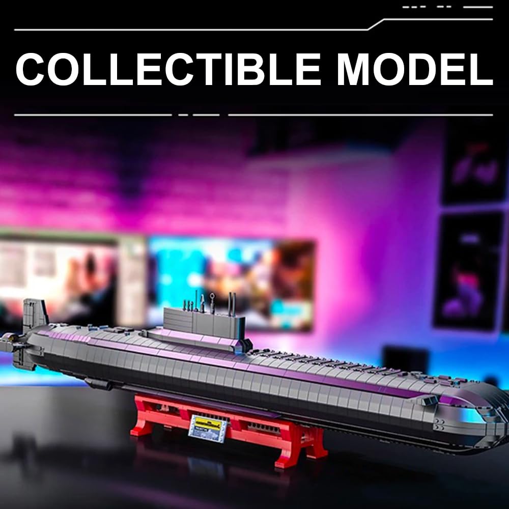 Wyiauy 941 Nuclear Submarine Military Series Battleship Building Kit, 4474 Pieces - The World's Largest Nuclear Submarine, Toy Gift Ship Building Block Set for Adult Collection