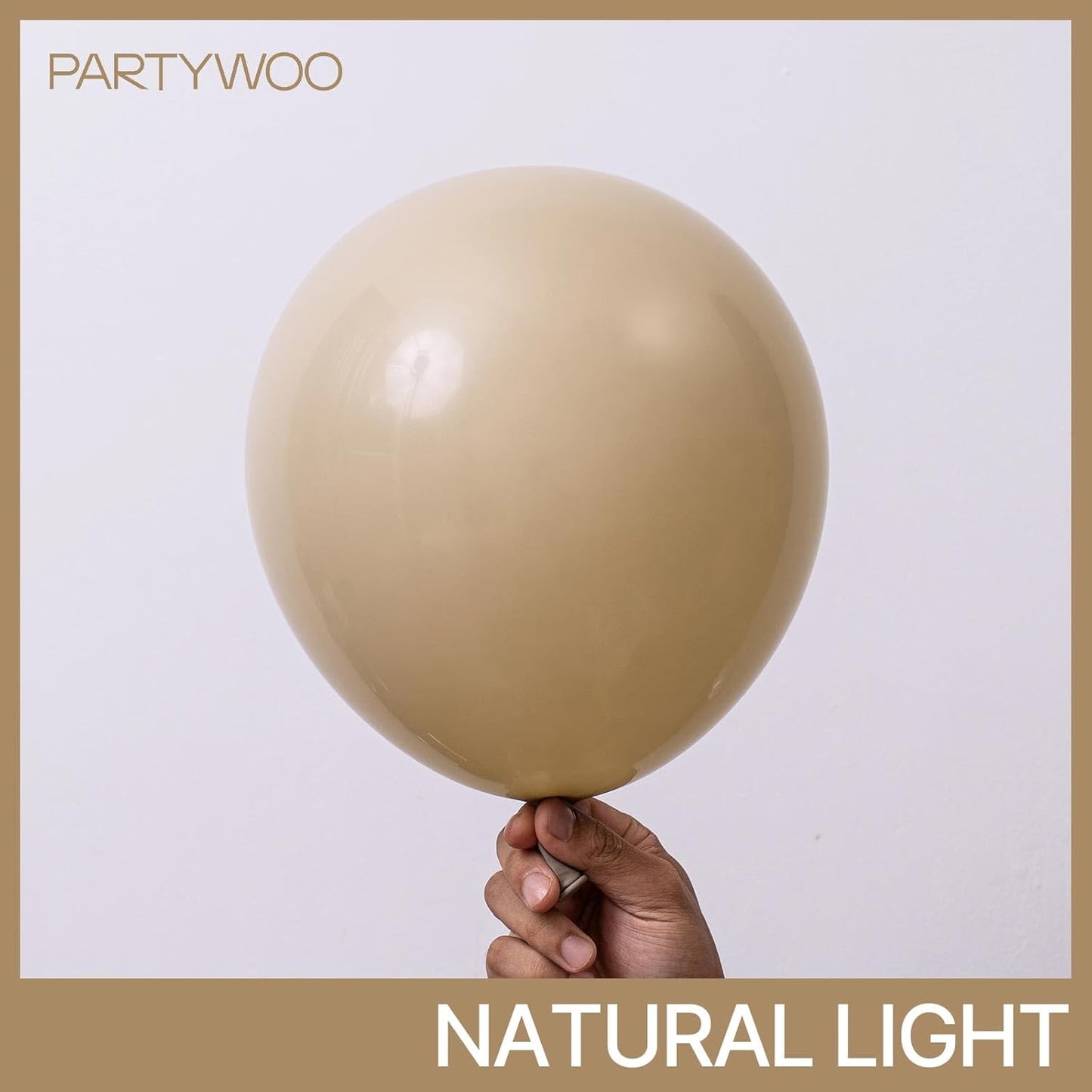 PartyWoo Cream Balloons - 120 Pcs in Beige, Ivory, and Nude for Boho Fall Party Decor | 5-18 Inch Sizes