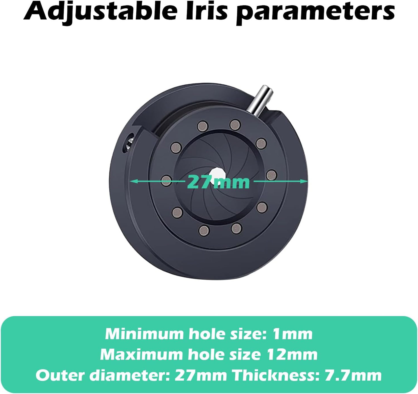 FotoAene M4 Microscope(SK12+M4) Microscope Adjustable Iris with Threaded Port Aperture Diaphragm Aperture Adjustable