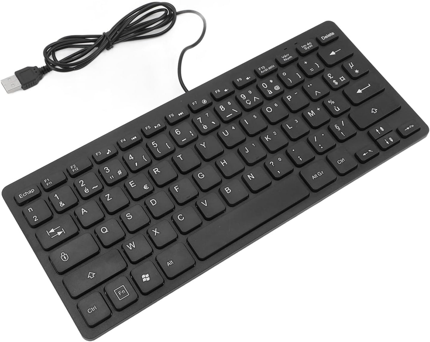 VBESTLIFE 78 2.0 Bilingual Language Keyboard, Keys Ultra Slim Language Keyboard, USB Wired Computer Keyboard, Quiet
