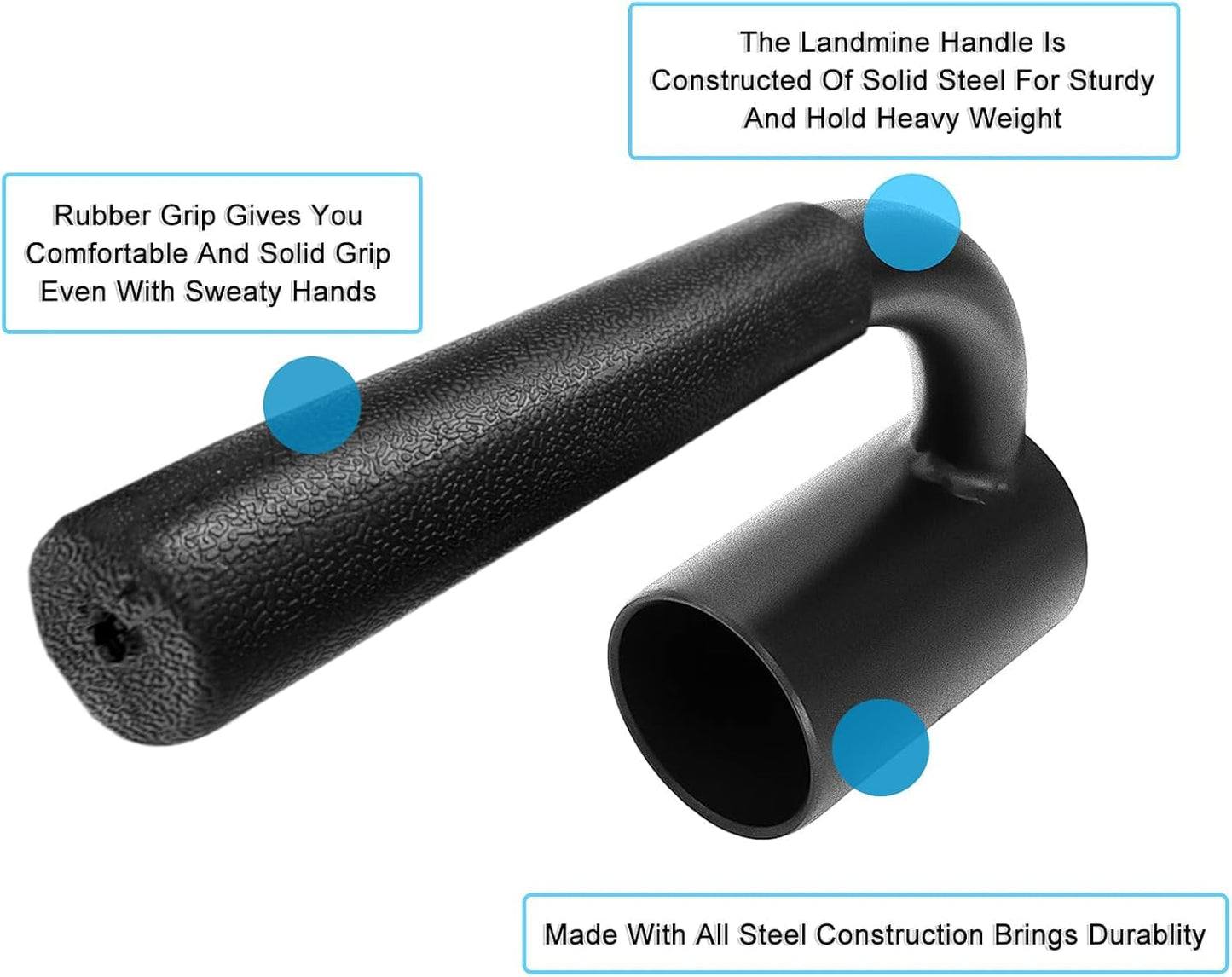 Luwint Landmine Handle Attachments, Single Arm Row and T Bar Handle Exercise Accessories for Home Gym, Fits 2’’ Olympic Barbell