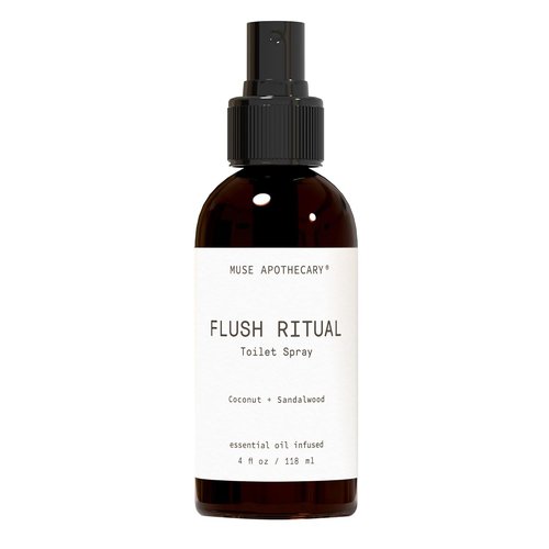 Muse Apothecary Flush Ritual - Refreshing Toilet Spray with Natural Essential Oils | 4 oz Coconut & Sandalwood