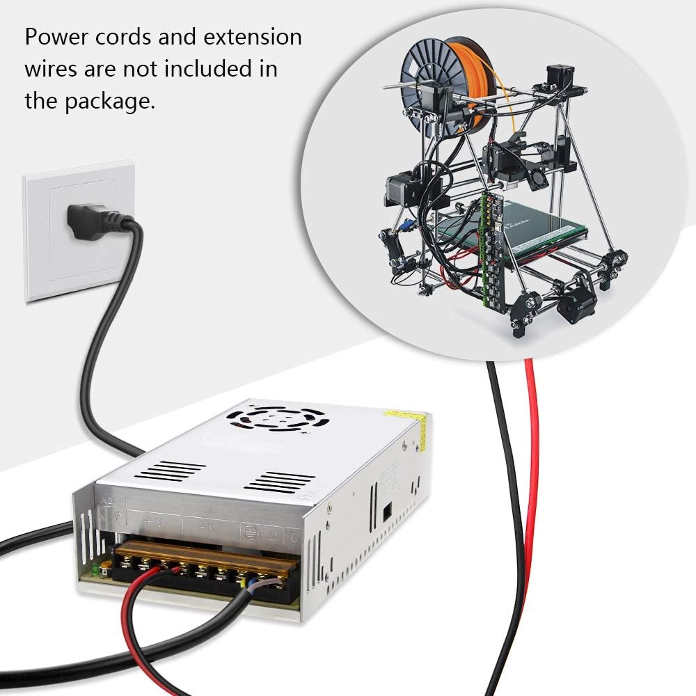24V 15A 360W 24 15 110V 220V 3D SHNITPWR DC Power Supply AC/DC Adapter, Volt Amp Switching Power Converter Transformer