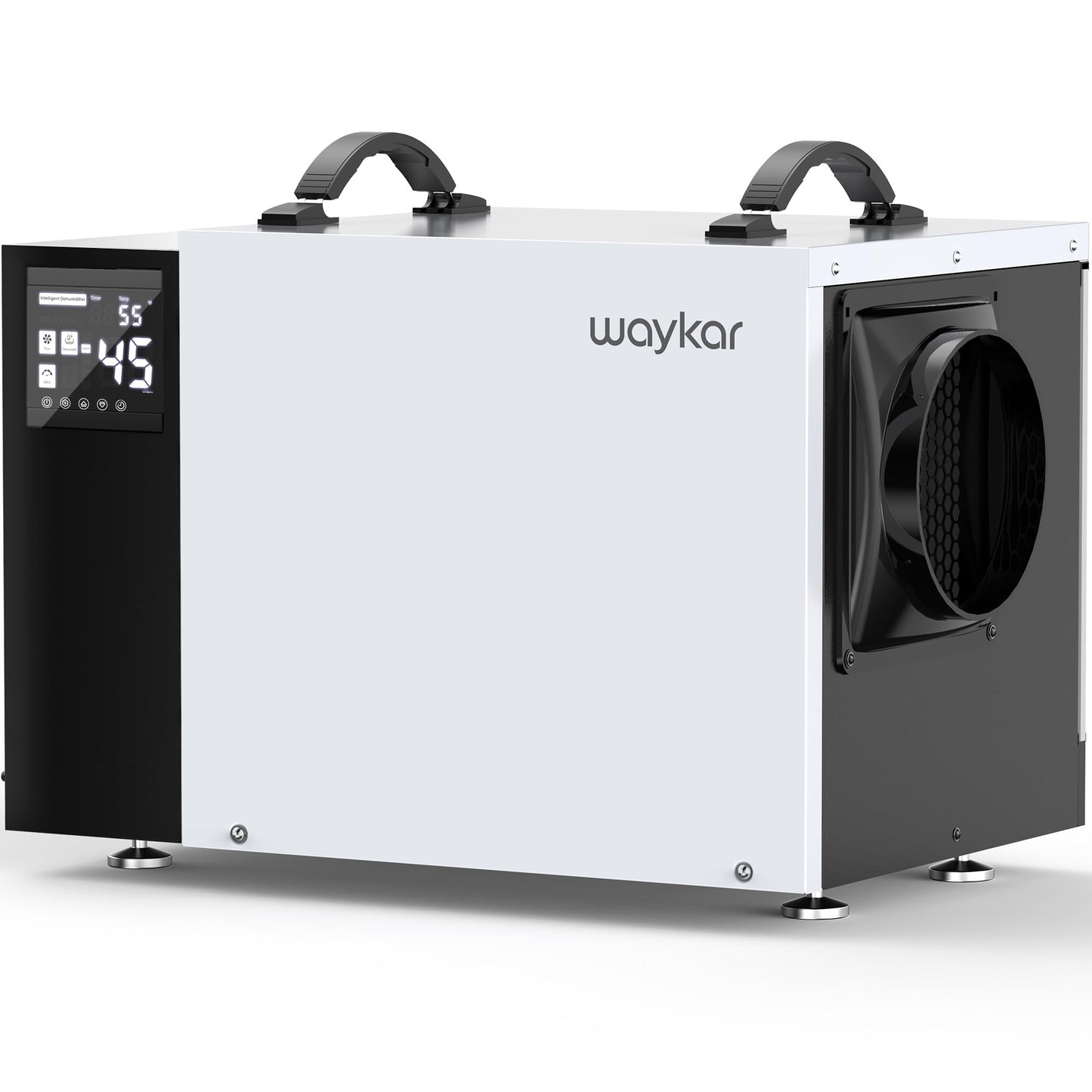 Waykar 125 Pint Crawl Space Dehumidifier with Drain Hose for Basements, Commercial & Water Damage Spaces up to 6500 Sq. Ft., Compact, Strong Dehumidification, 5-Year Quality Coverage