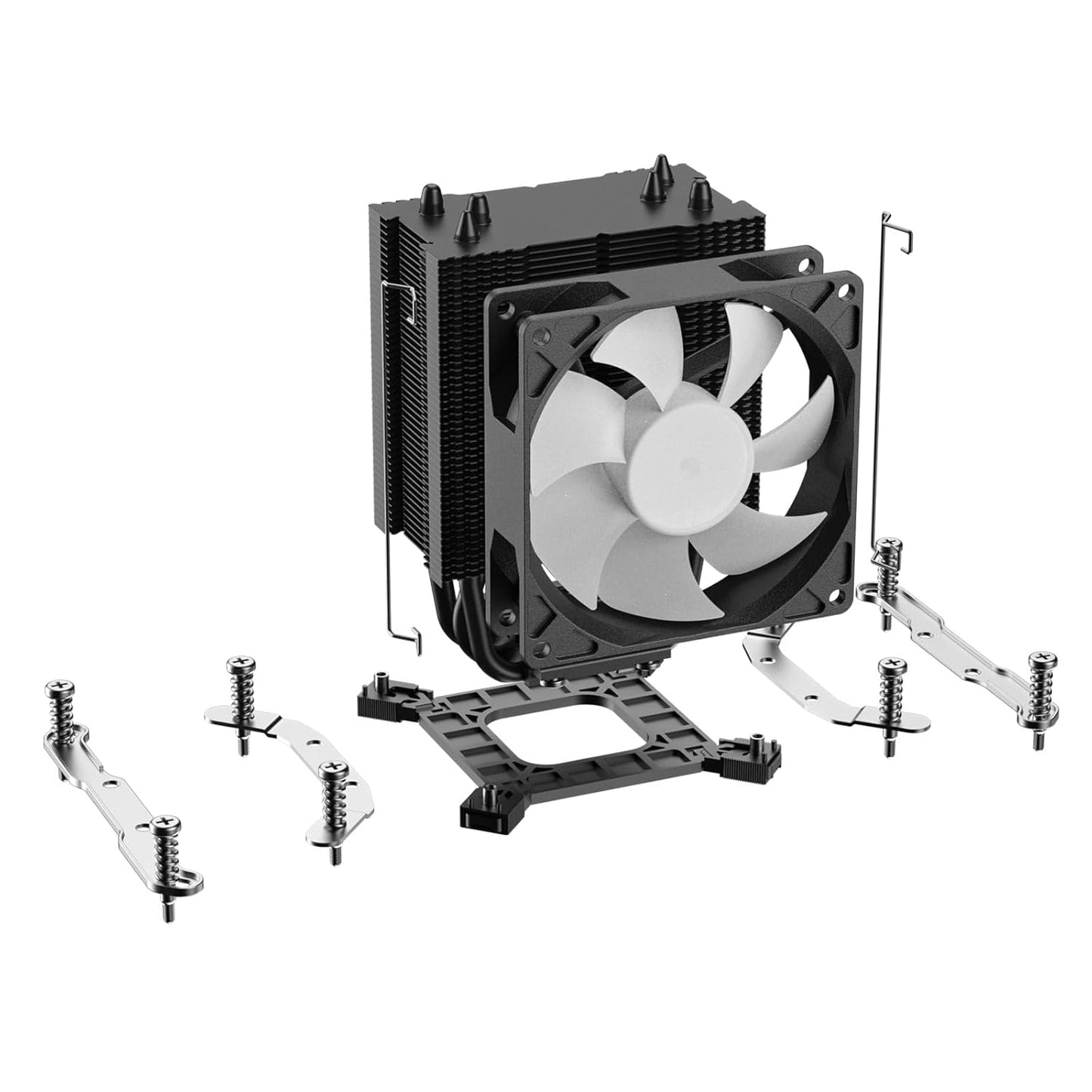 V3 133mm 92mm AM4/AM5 LGA1851/1700/1200/115X Vetroo CPU Air Cooler w/ARGB Lighting and PWM Smart Control - Compact