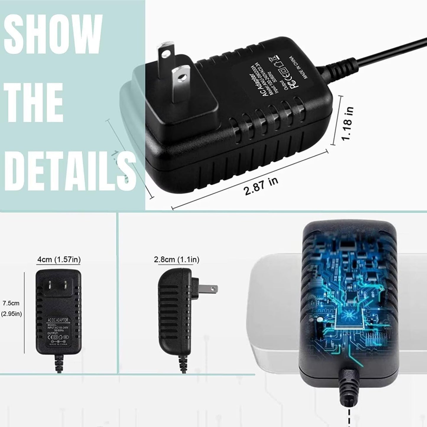 SLLEA MR-44 AC DC Adapter Replacement for Vestax Recorder Power Supply Cord Cable Wall Home