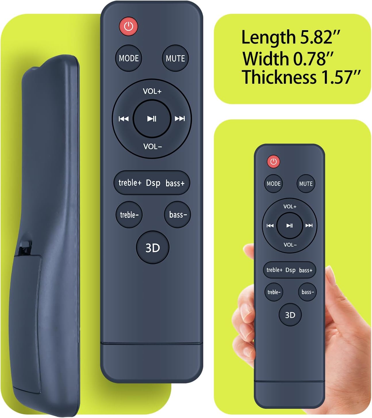 RYQIF 2 1 2.2 32 inch 5.0 Replacement Remote Control fits Puxinat in Separable Sound Bar for Smart TV, Channel TV