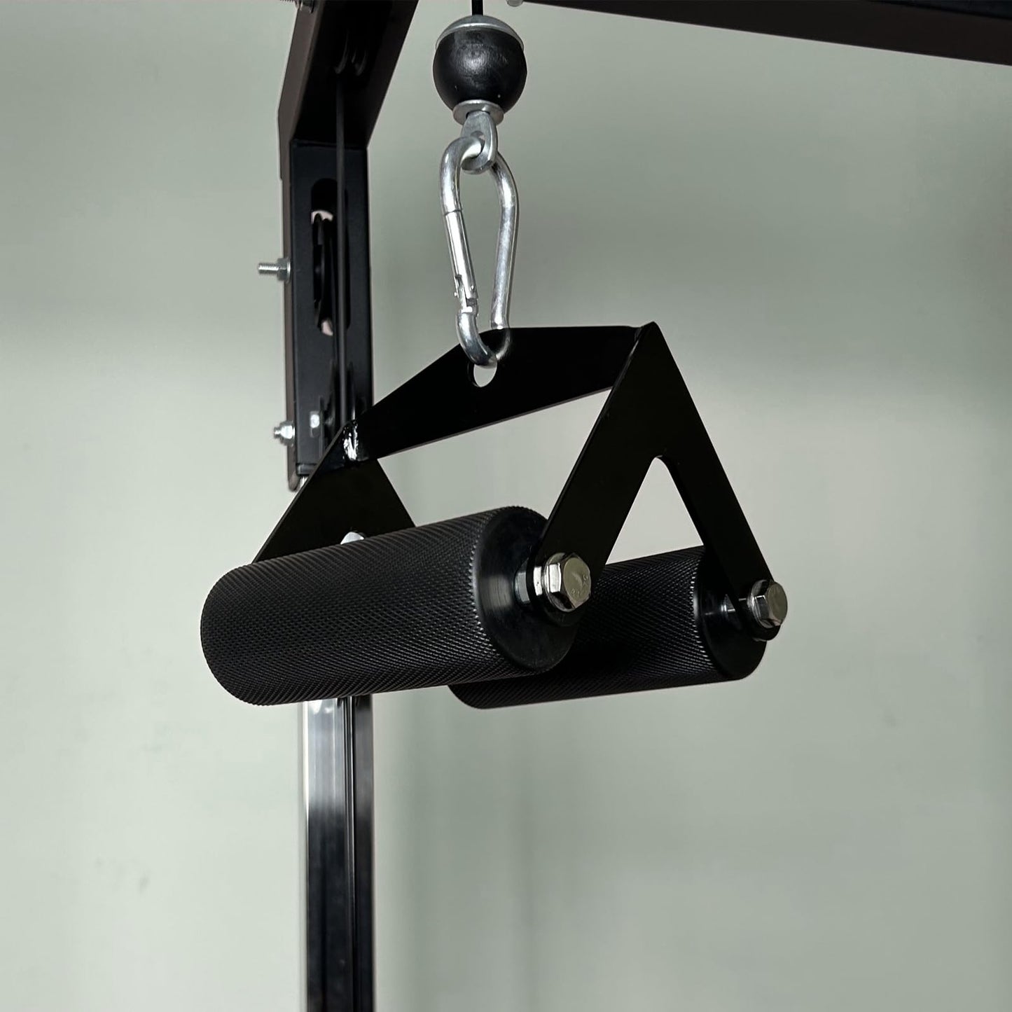 Arm Wrestling Handles, Fat Armwresting Training Equipment Lat Pulldown Attachments D Handle, V Bar Cable Machine Attachments, Gym Handles for Forearm, Wrist Strength Training Equipment (Large Grip)