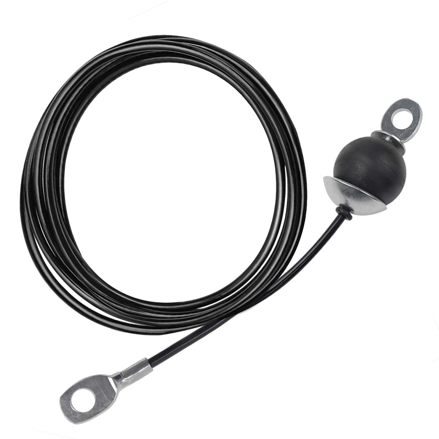 LFJ Replacement Gym Cable Fitness Pulley Cable Steel Wire Rope for Cable Machine Home Gym Weight Lift Pulley System (Fixed Length with Stopper, 138")
