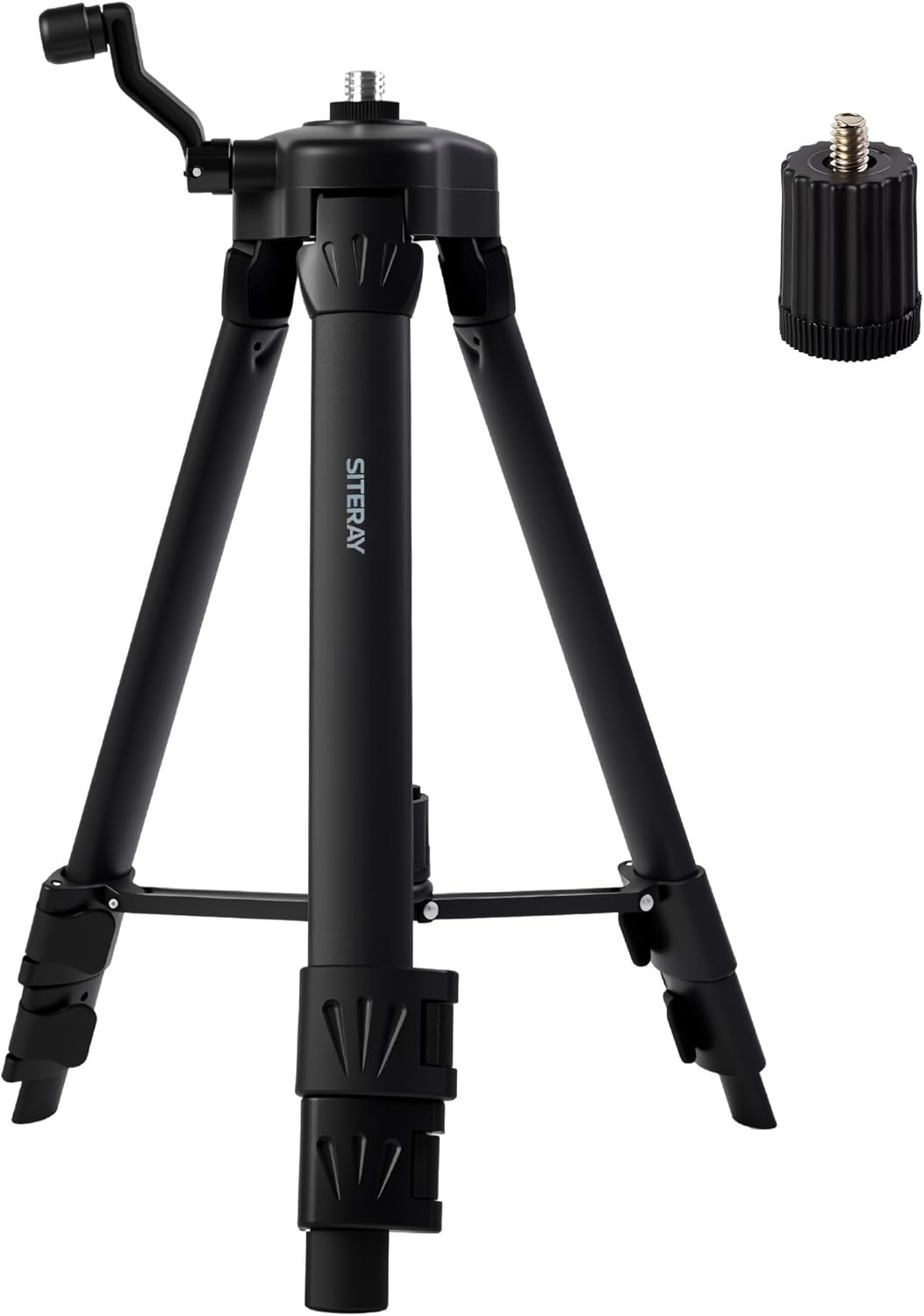 SITERAY 39 Inch 1/4"-20 5/8" Portable Tripod, Lightweight Adjustable Stand with Horizontal Bubble Level, & Thread Mount