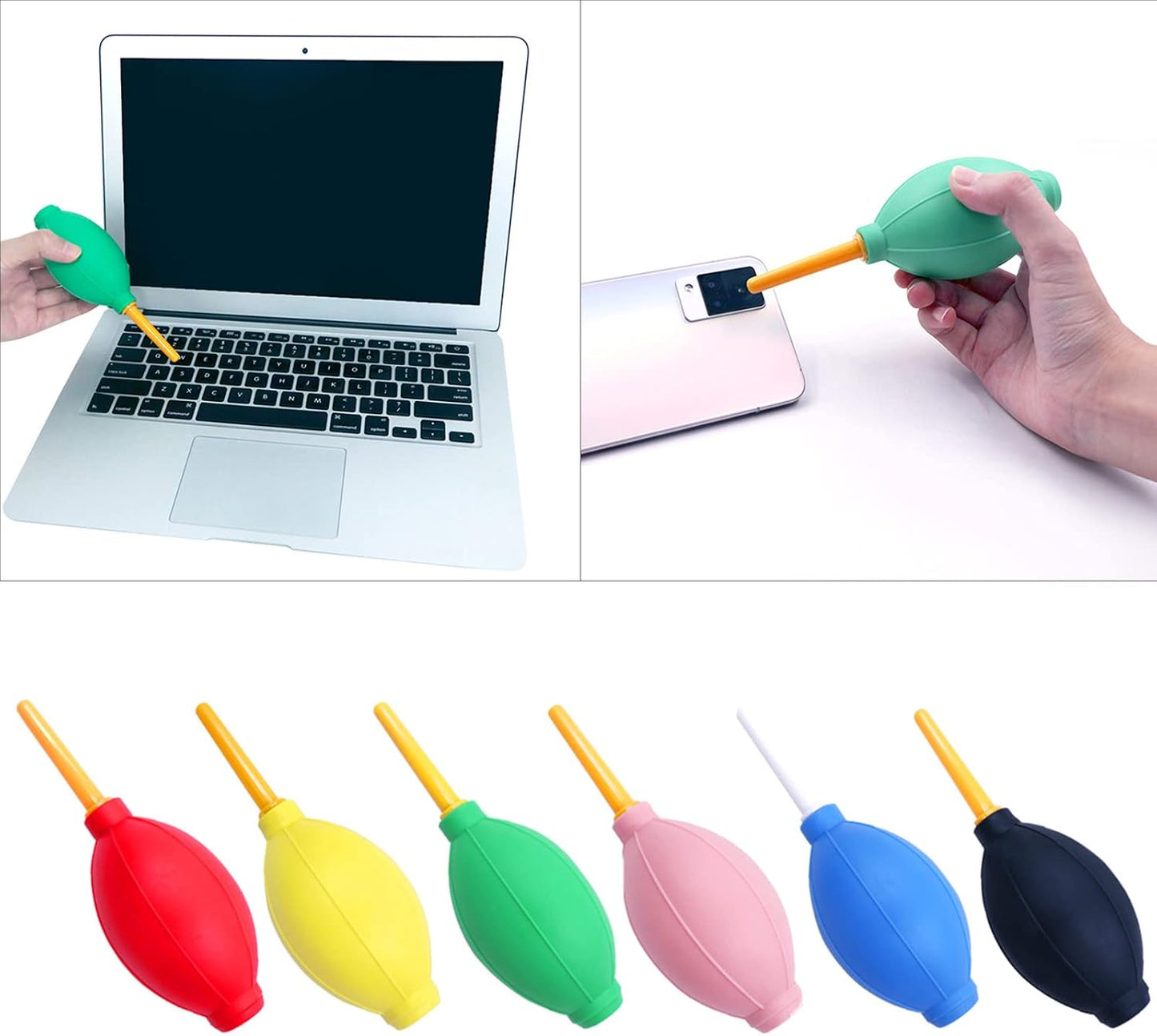 EXCBIOZ Soft Rubber Dust Blower Blowing Ball Dust Removal Watch Repair Camera Lens Keyboards Hand Tool, Blue