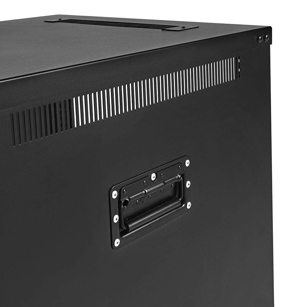 NavePoint 9U Portable Server Rack with Casters - 9U Network Rack Open Frame with Adjustable Rails, 132lbs Capacity - Up to 22.6" Deep 19-Inch Rack for IT Equipment, Telecom & A/V, Black